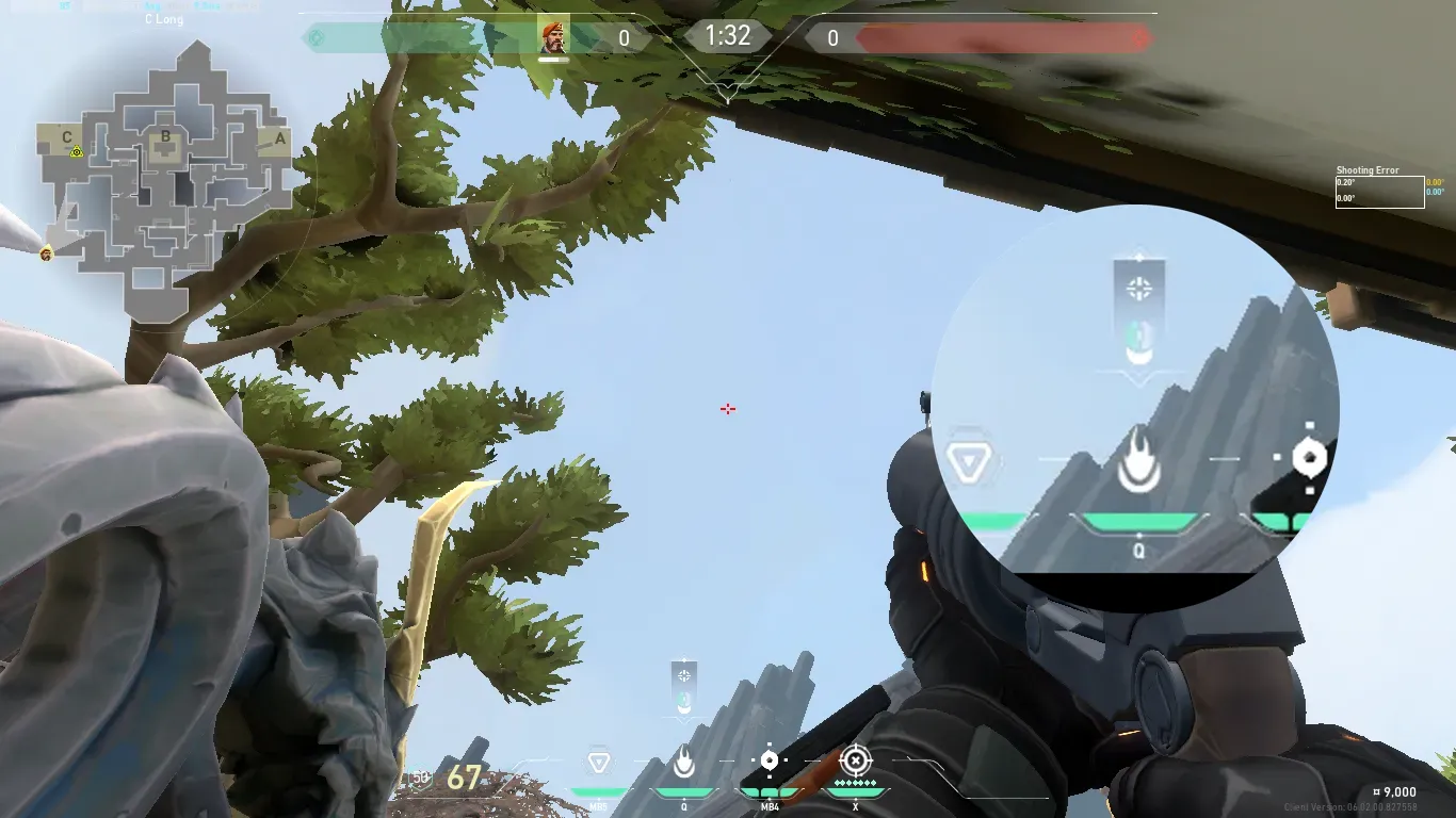 Brimstone Incendiary on Haven Attack Site C — step 2 of 3: Aim — line up the shot