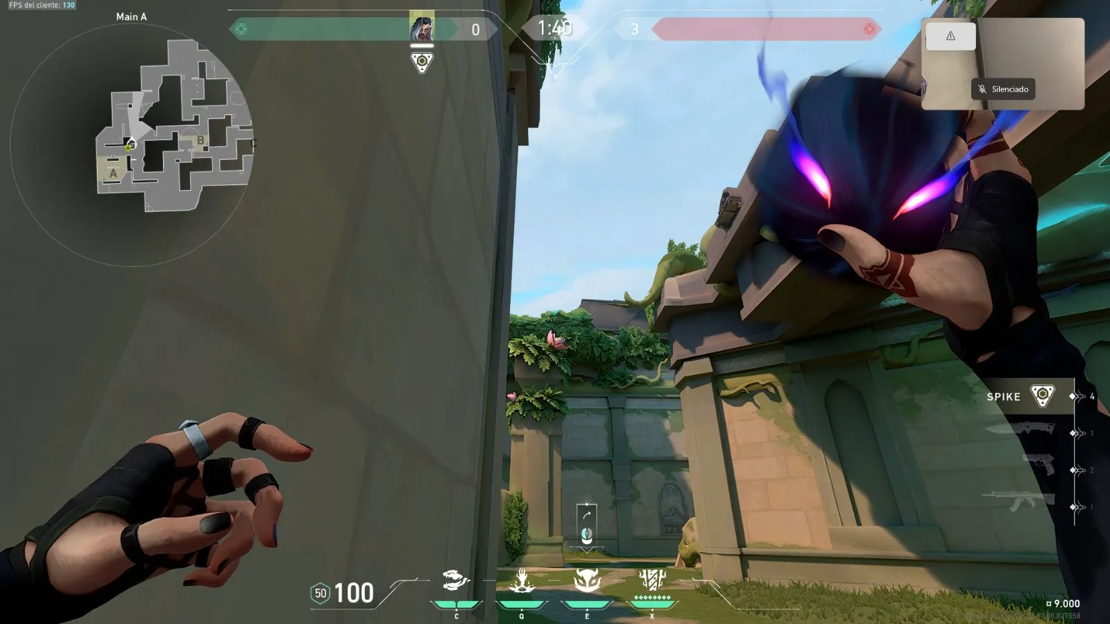 Fade Haunt on Lotus Attack Site A — step 2 of 3: Aim — line up the shot