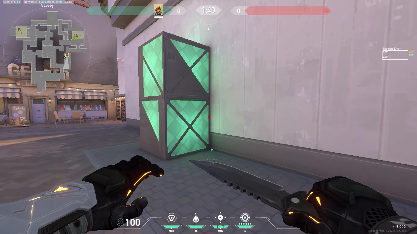 Brimstone Incendiary on Ascent Attack Site A — step 1 of 3: Position — where to stand