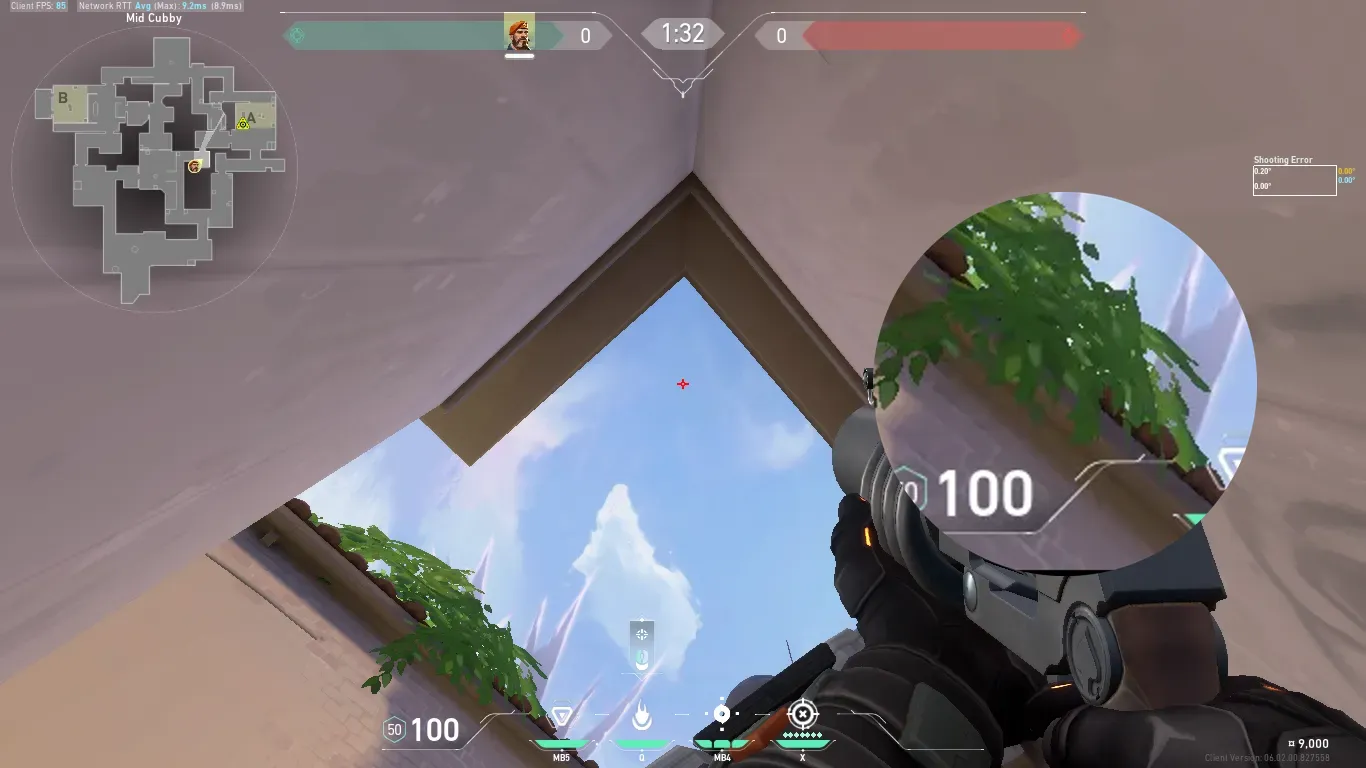 Brimstone Incendiary on Ascent Attack Mid — step 2 of 3: Aim — line up the shot