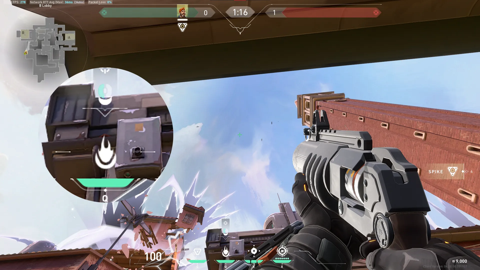 Brimstone Incendiary on Ascent Attack Site B — step 2 of 3: Aim — line up the shot