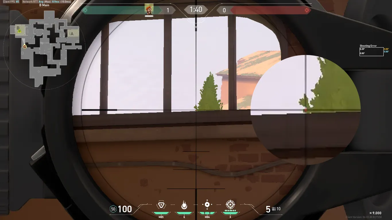 Brimstone Incendiary on Ascent Attack Site B — step 2 of 3: Aim — line up the shot
