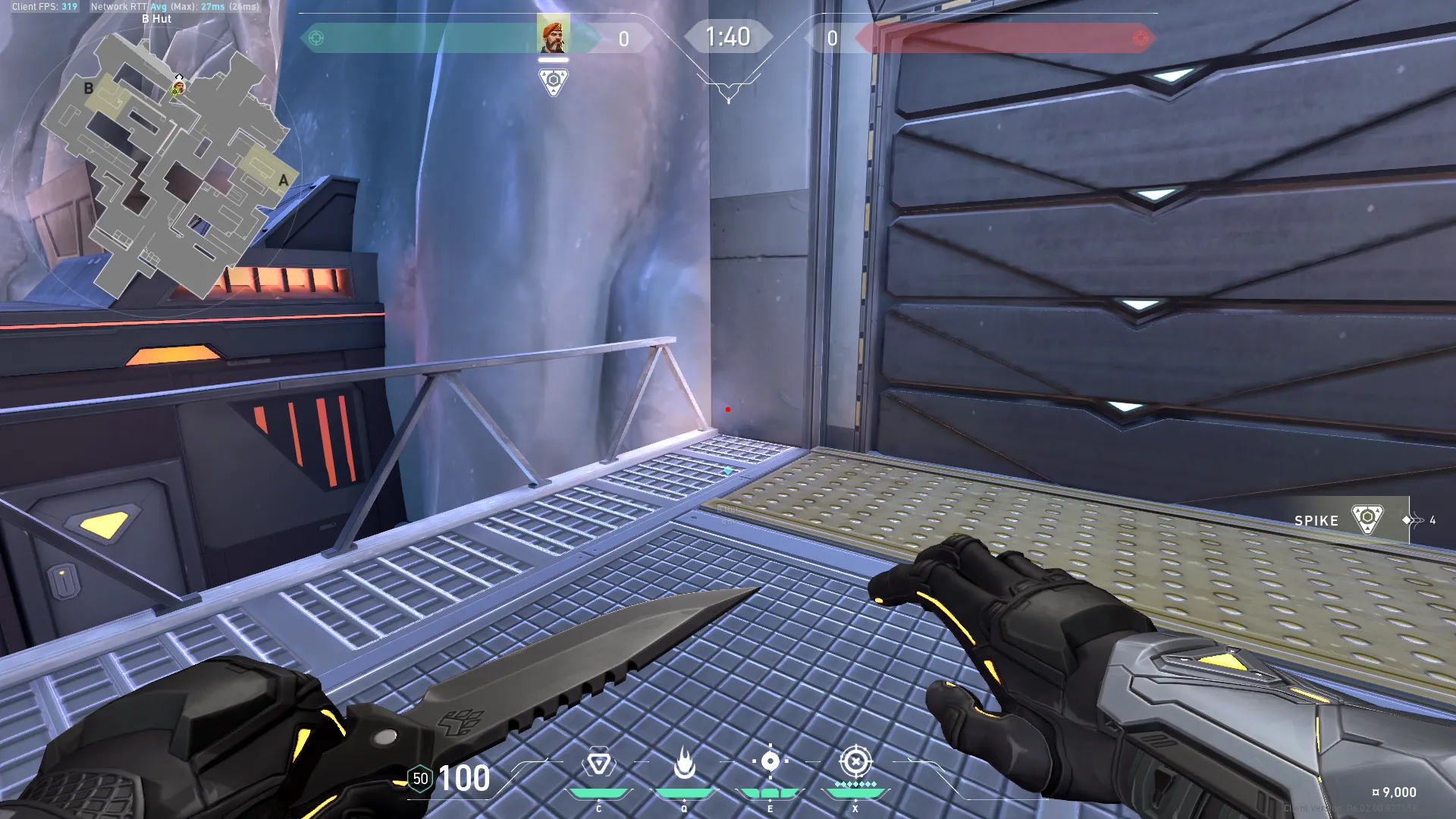 Brimstone Incendiary on Icebox Defense Site B — step 1 of 3: Position — where to stand