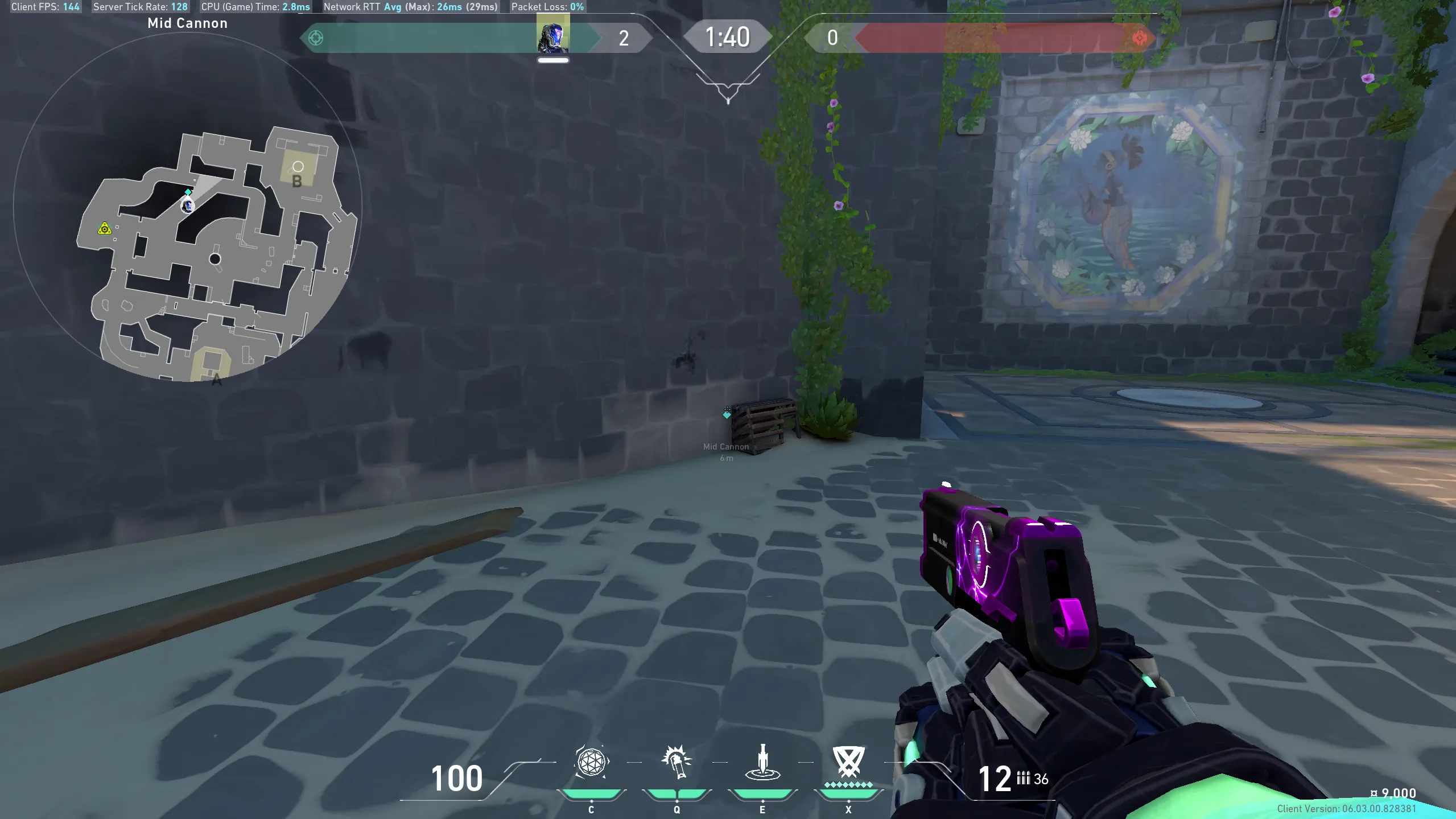 KAY/O Frag_Ment on Breeze Attack Site B — step 1 of 3: Position — where to stand