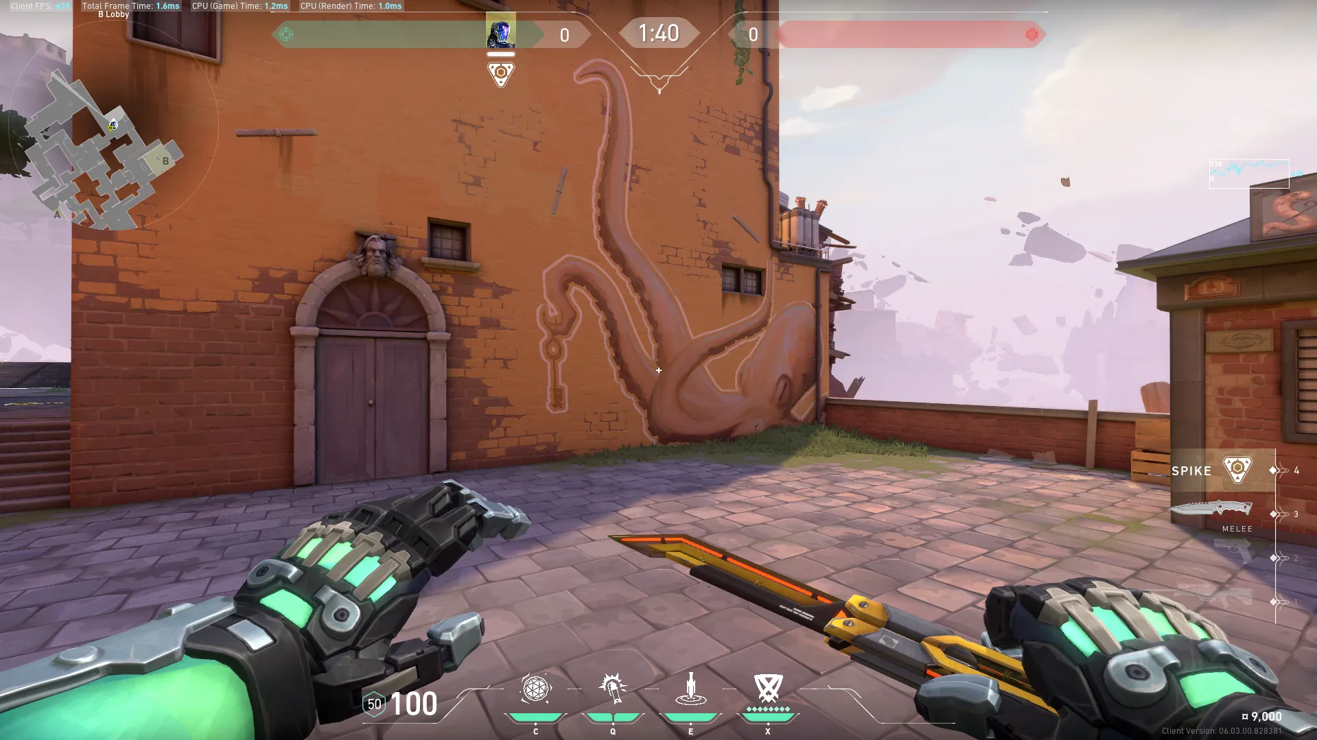 KAY/O Frag_Ment on Ascent Attack Site B — step 2 of 5: Aim — line up the shot