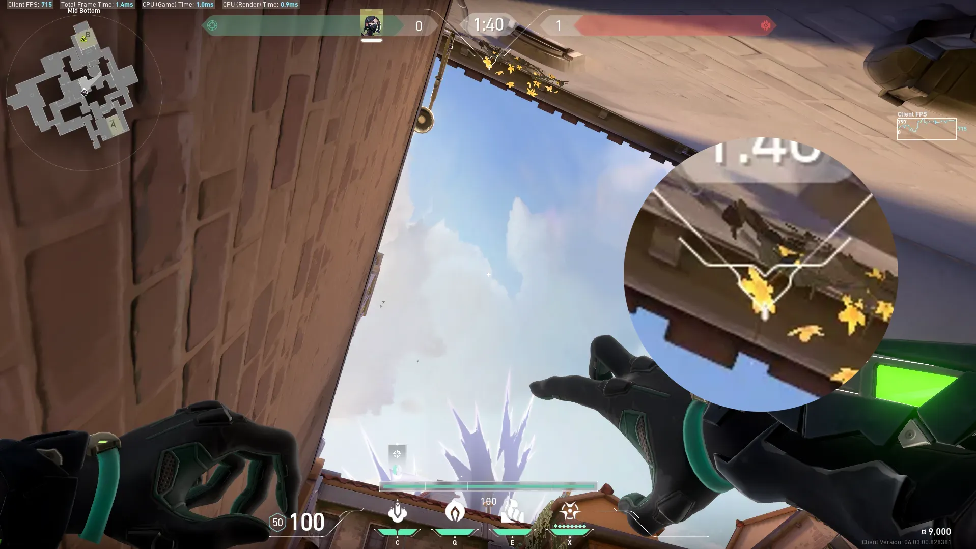Viper Snake Bite on Ascent Defense Site B — step 3 of 4: Aim — line up the shot