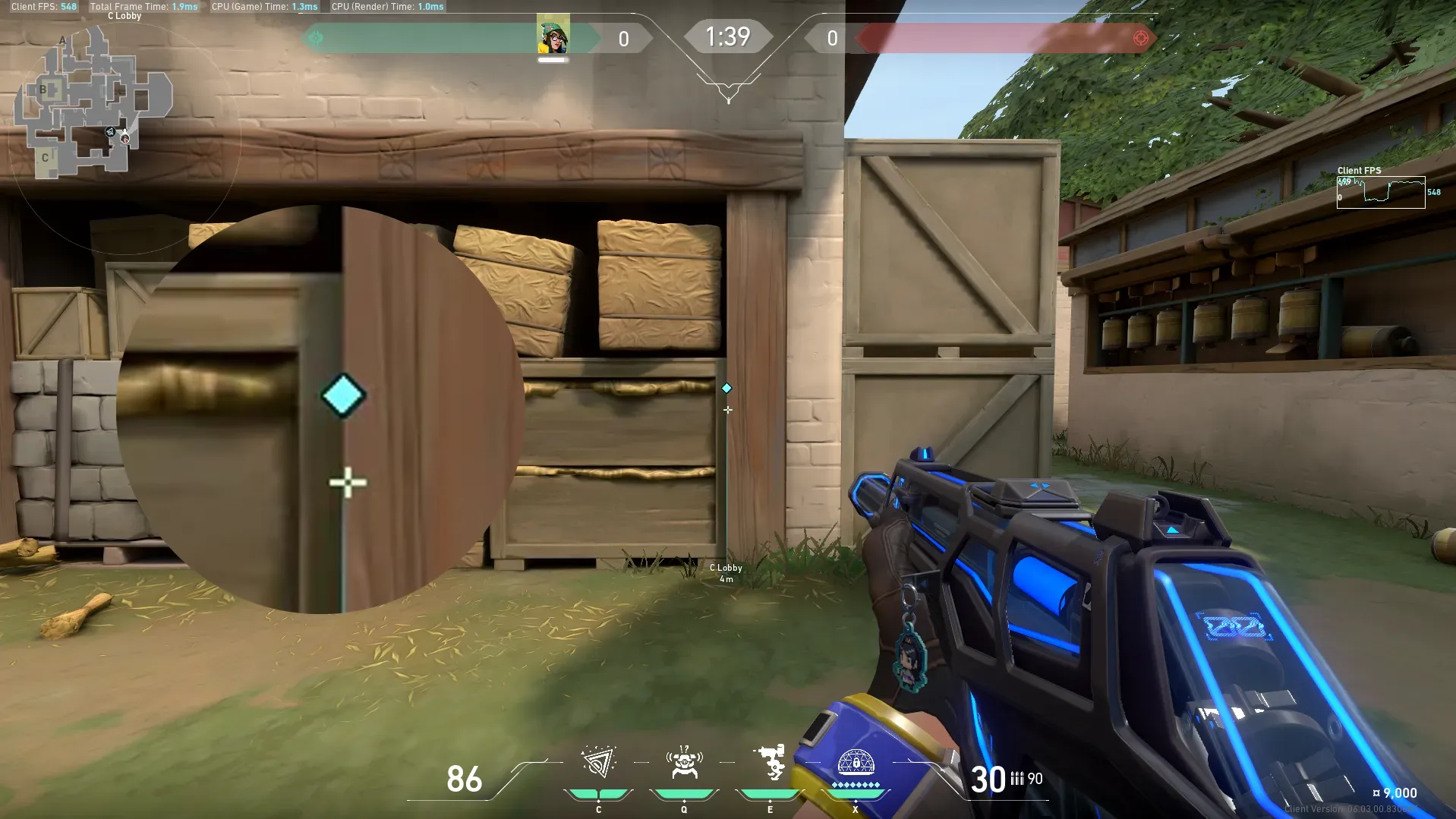 Killjoy Nanoswarm on Haven Defense Site C — step 1 of 4: Position — where to stand