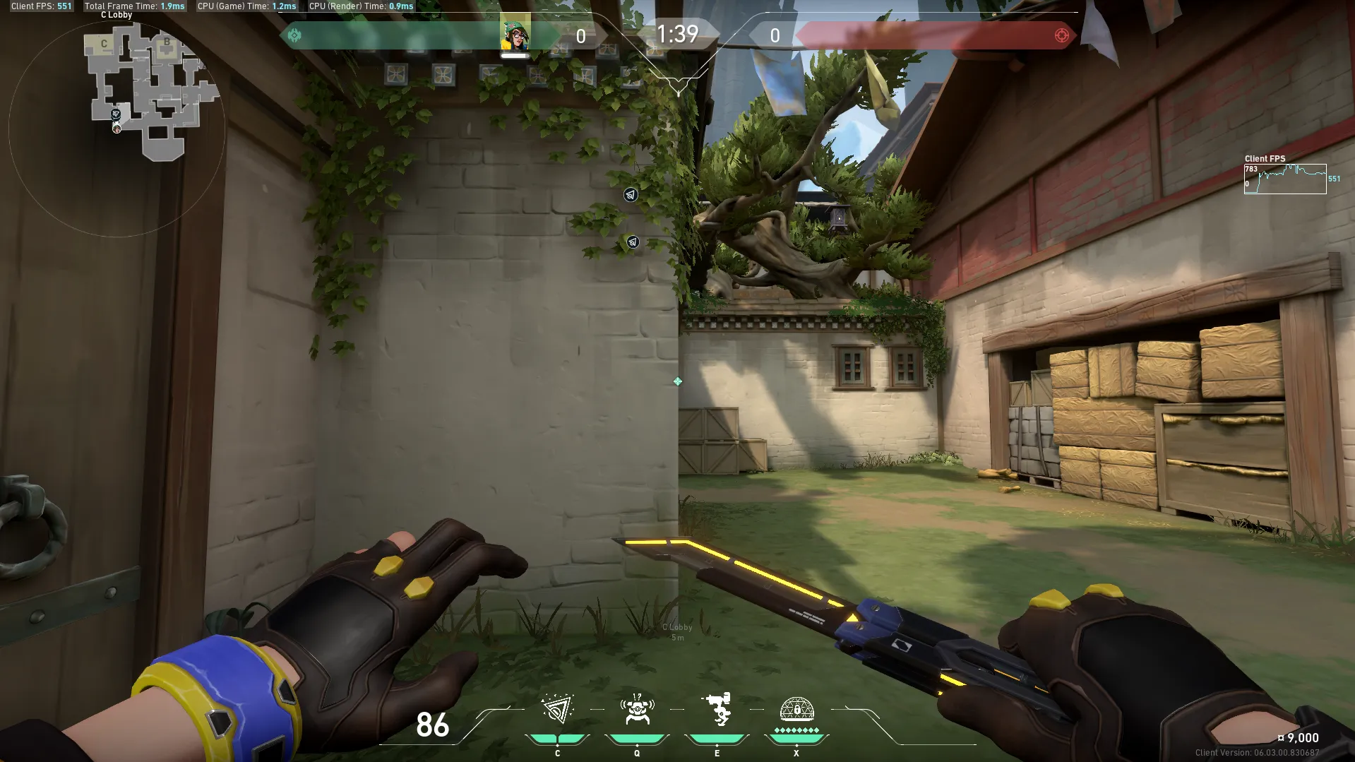Killjoy Nanoswarm on Haven Attack Site C — step 2 of 4: Aim — line up the shot