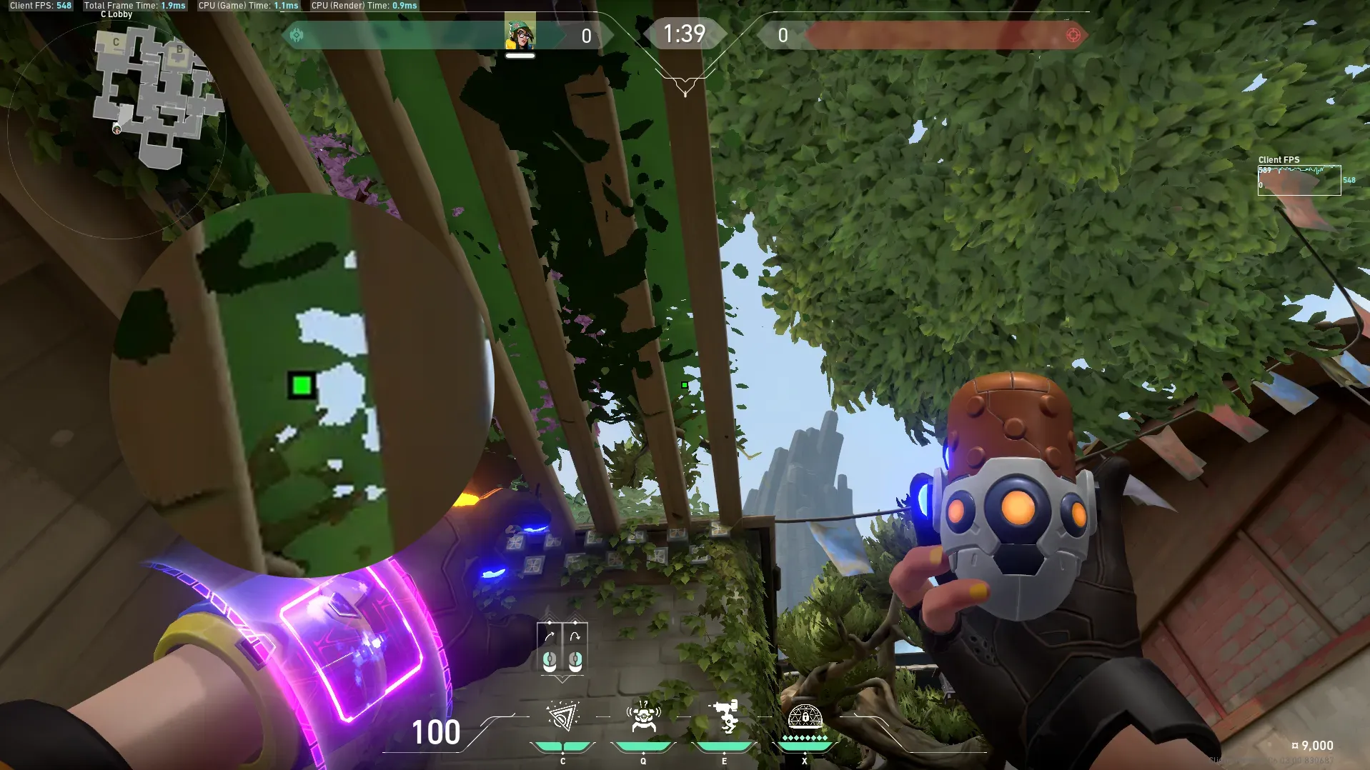 Killjoy Nanoswarm on Haven Attack Site C — step 3 of 4: Aim — line up the shot
