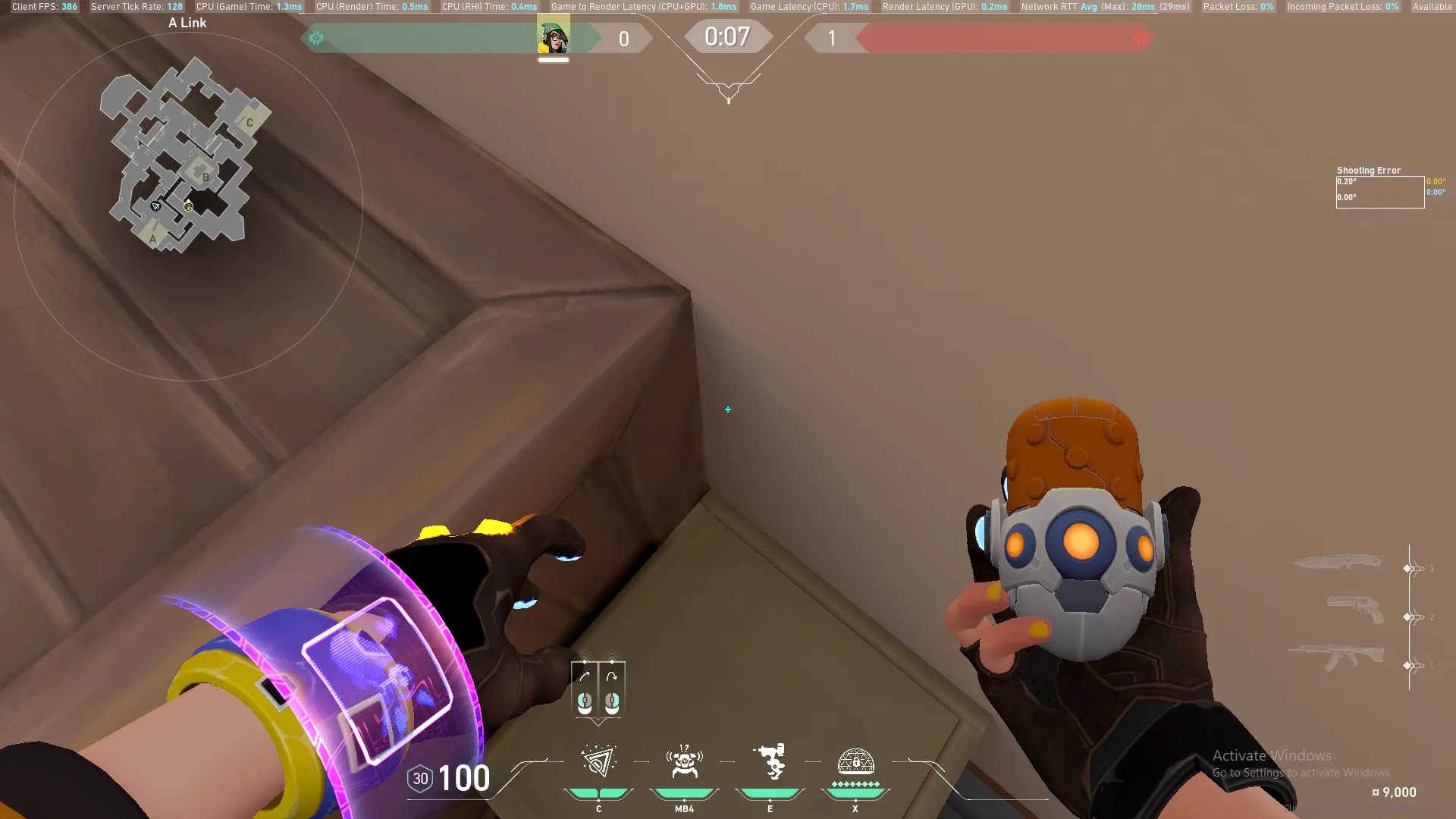 Killjoy Nanoswarm on Haven Defense Site A — step 1 of 2: Position — where to stand