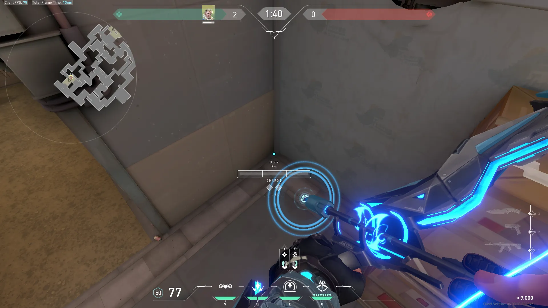 B Site to B Lobby — Sova lineup on Split