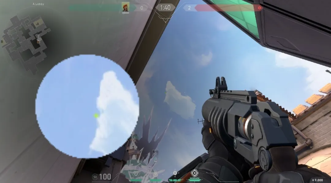 Brimstone Incendiary on Ascent Defense Site A — step 2 of 3: Aim — line up the shot