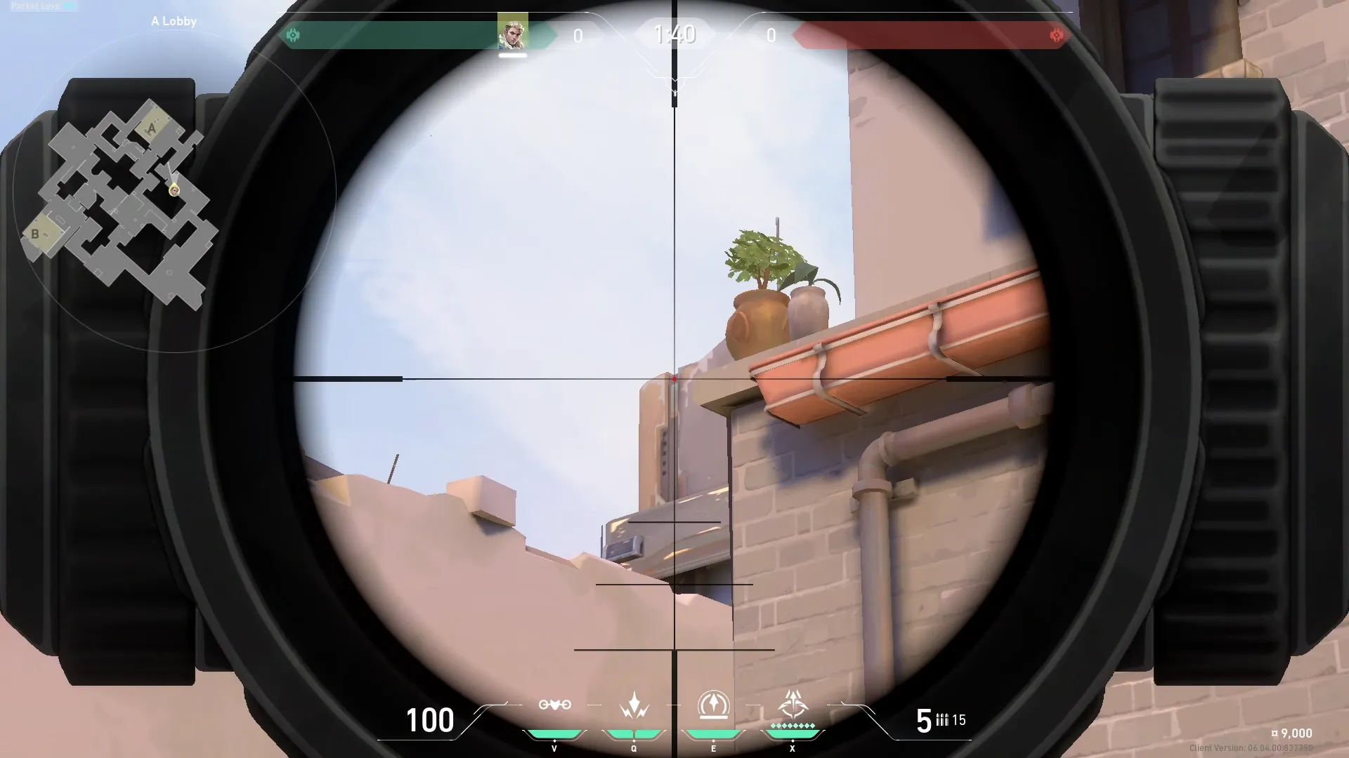 Sova Recon Bolt on Ascent Defense Site A — step 2 of 4: Aim — line up the shot