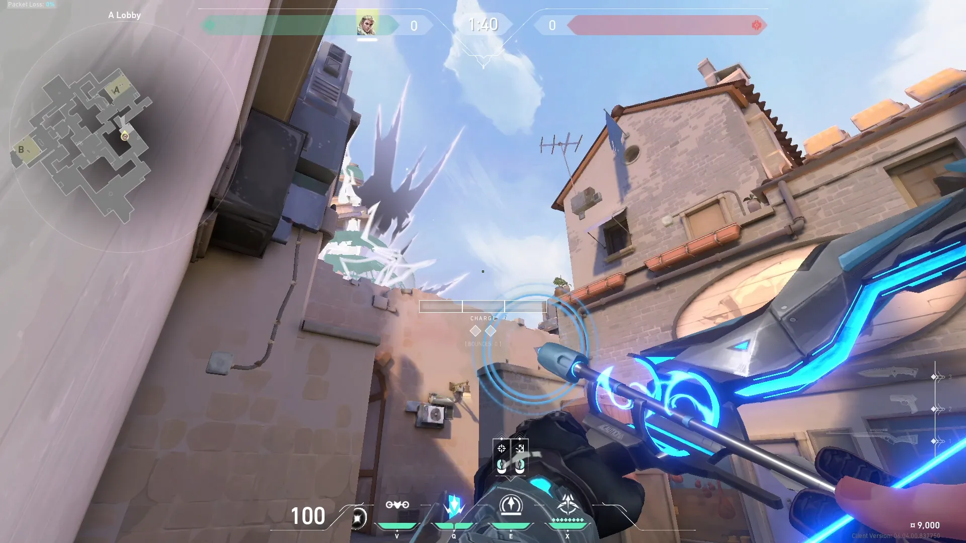 Sova Recon Bolt on Ascent Defense Site A — step 3 of 4: Aim — line up the shot