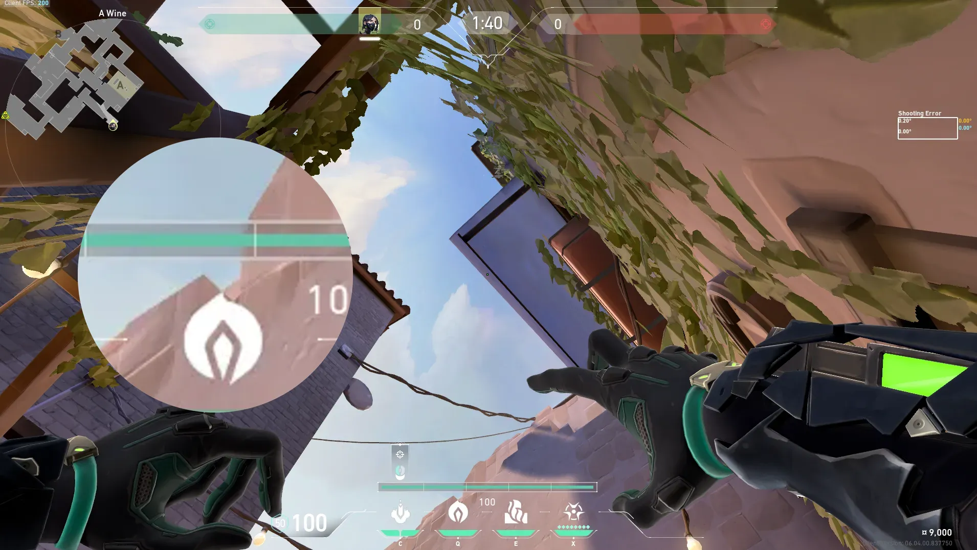 Viper Snake Bite on Ascent Defense Site A — step 2 of 3: Aim — line up the shot