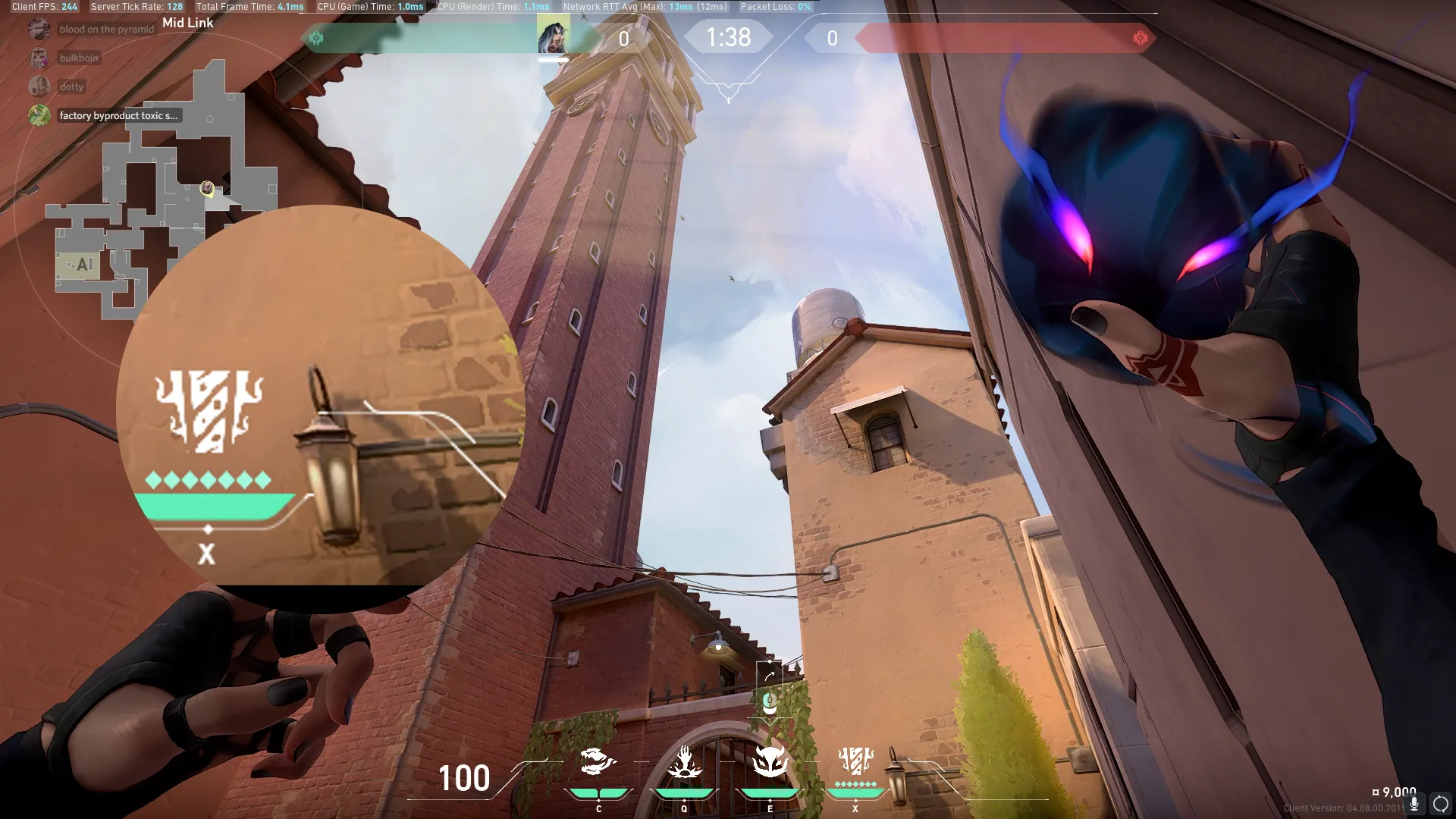 Fade Haunt on Ascent Attack Site B — step 2 of 3: Aim — line up the shot