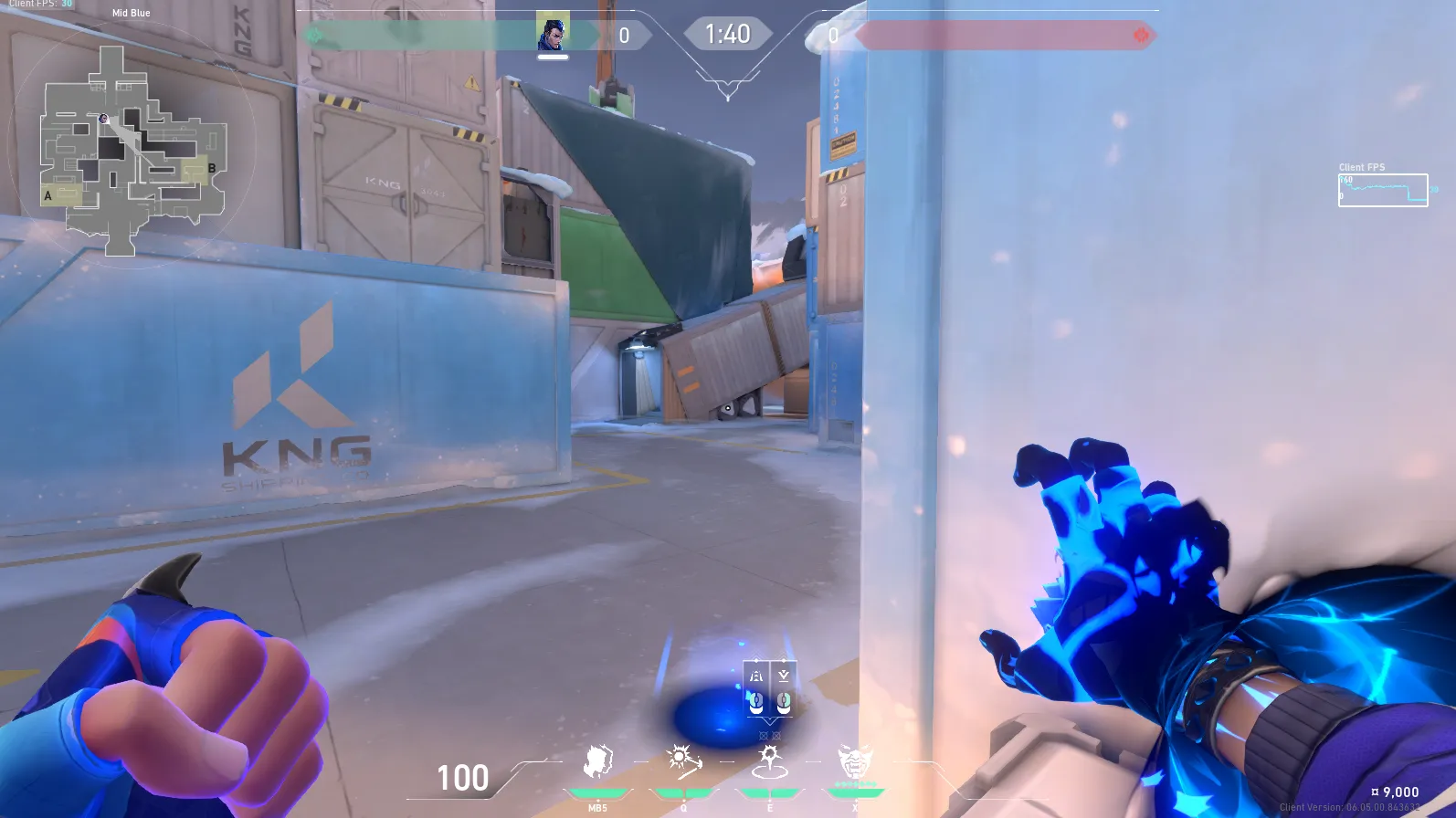 Yoru Gatecrash on Icebox Defense Site B — step 2 of 3: Aim — line up the shot