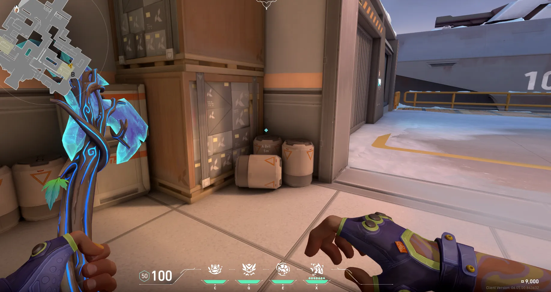 Gekko Mosh Pit on Icebox Attack Site A — step 1 of 3: Position — where to stand