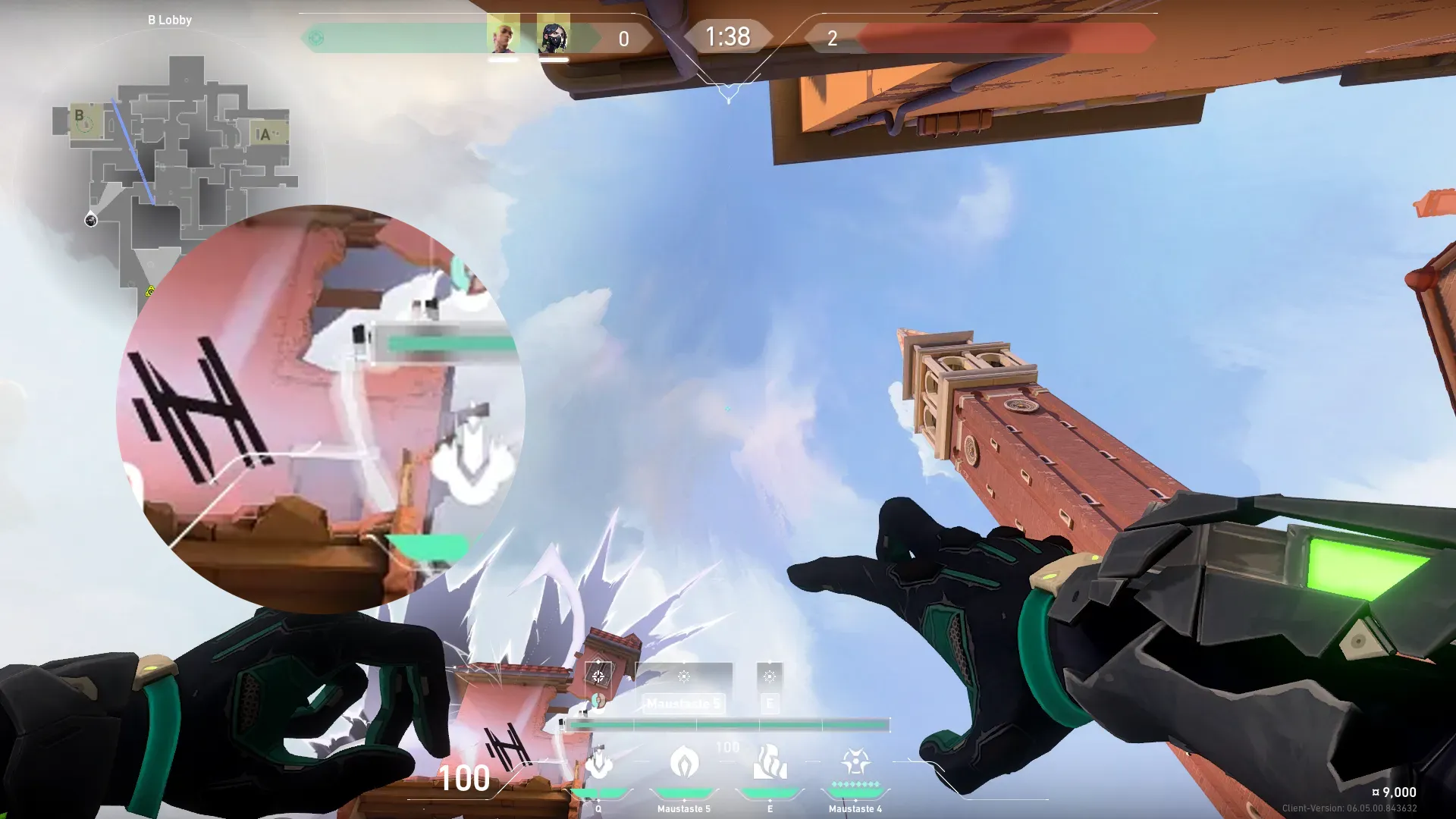 Viper Snake Bite on Ascent Attack Site B — step 2 of 3: Aim — line up the shot