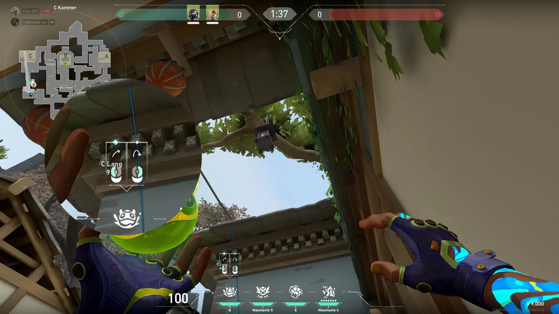 Gekko Mosh Pit on Haven Attack Site C — step 2 of 3: Aim — line up the shot