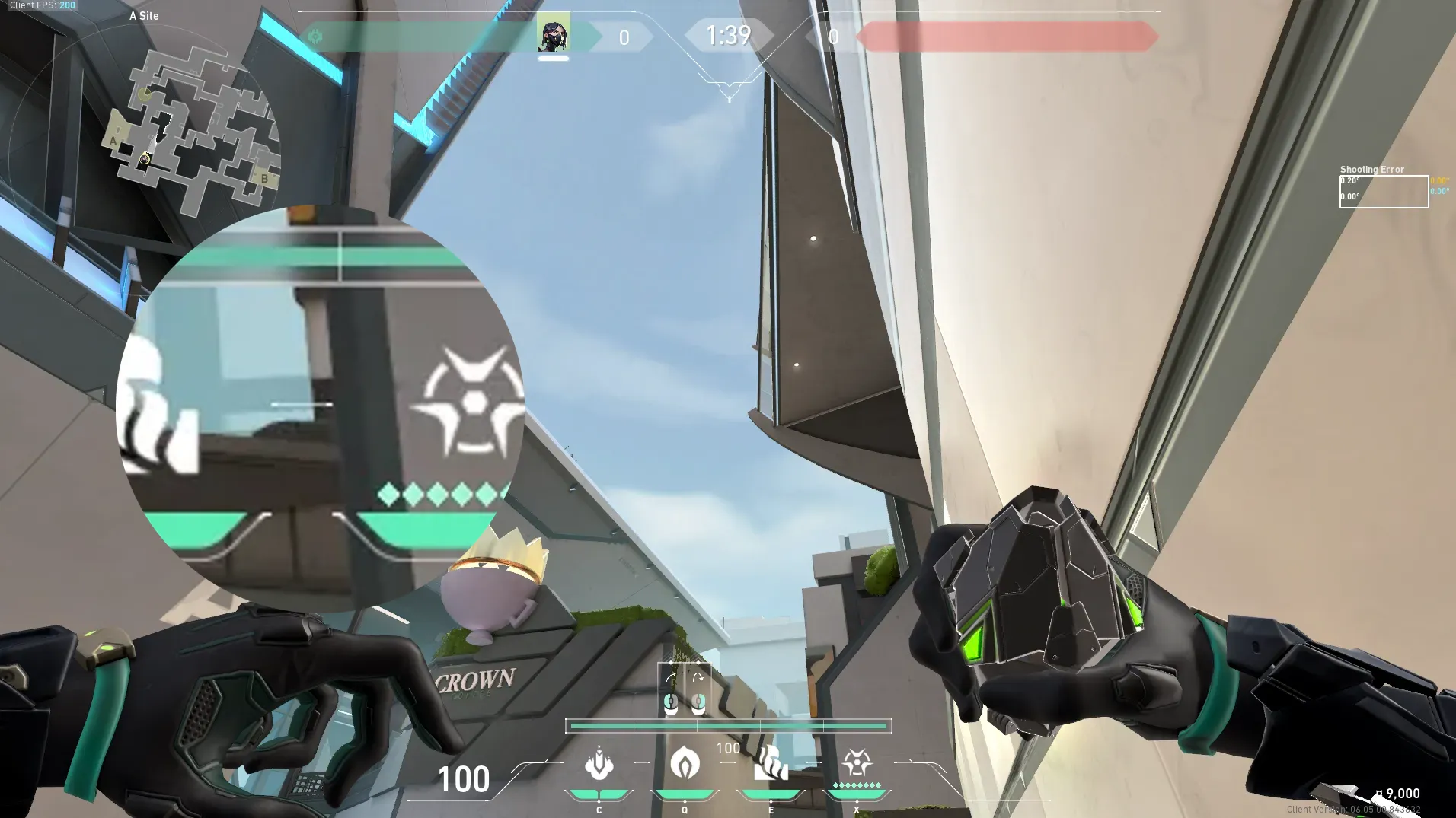 Viper Poison Cloud on Split Defense Site A — step 2 of 5: Aim — line up the shot