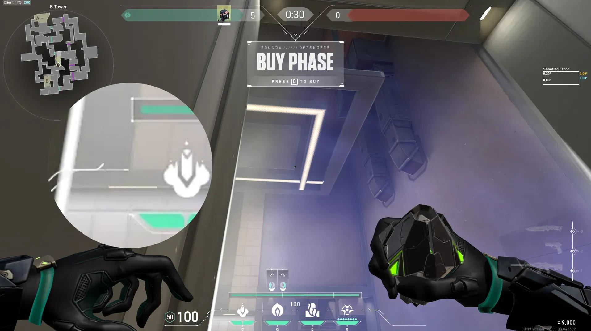 Viper Poison Cloud on Split Defense Mid — step 3 of 5: Aim — line up the shot