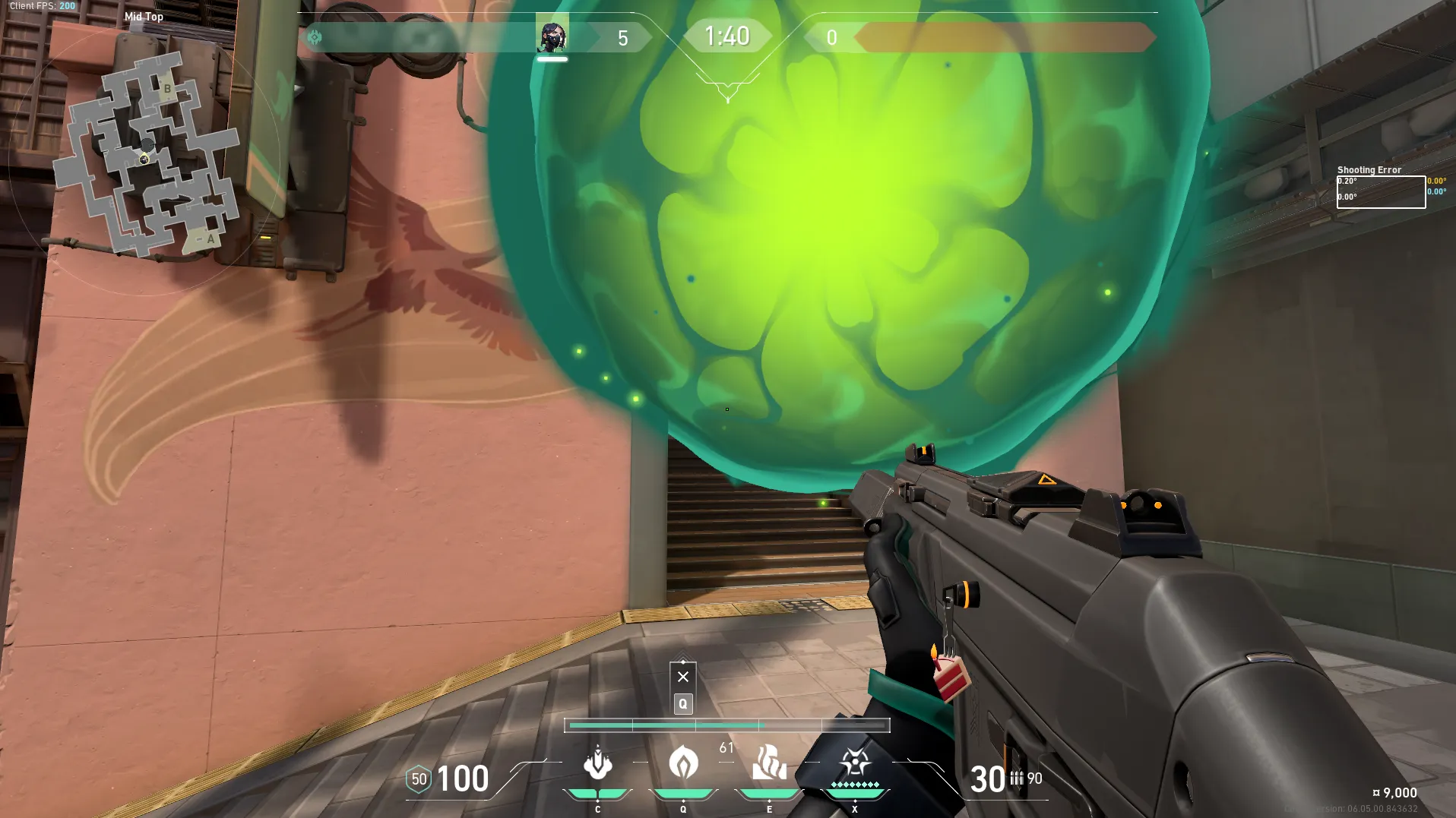 Viper Poison Cloud on Split Defense Mid — step 4 of 5: Aim — line up the shot