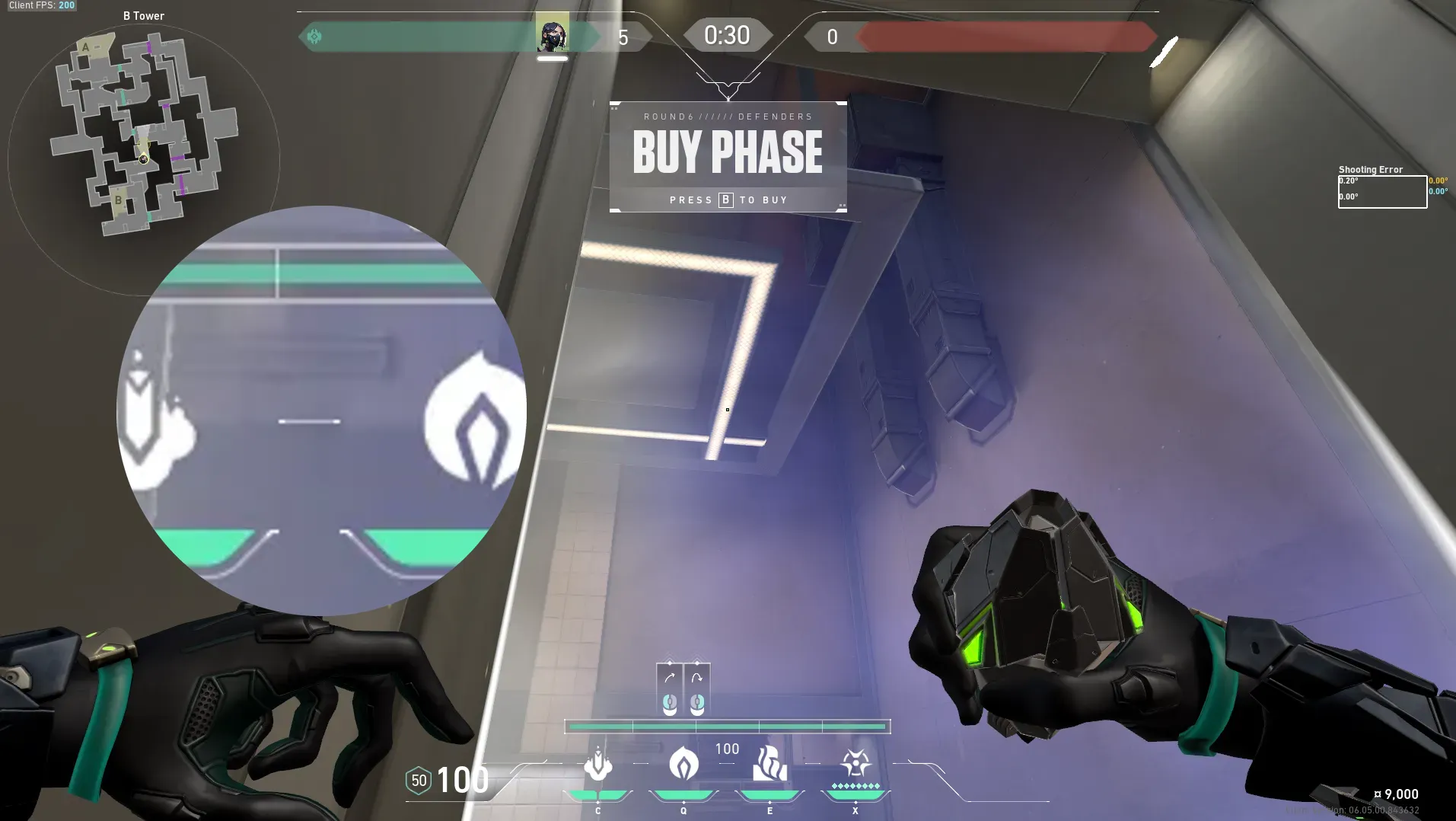 Viper Poison Cloud on Split Defense Mid — step 3 of 6: Aim — line up the shot