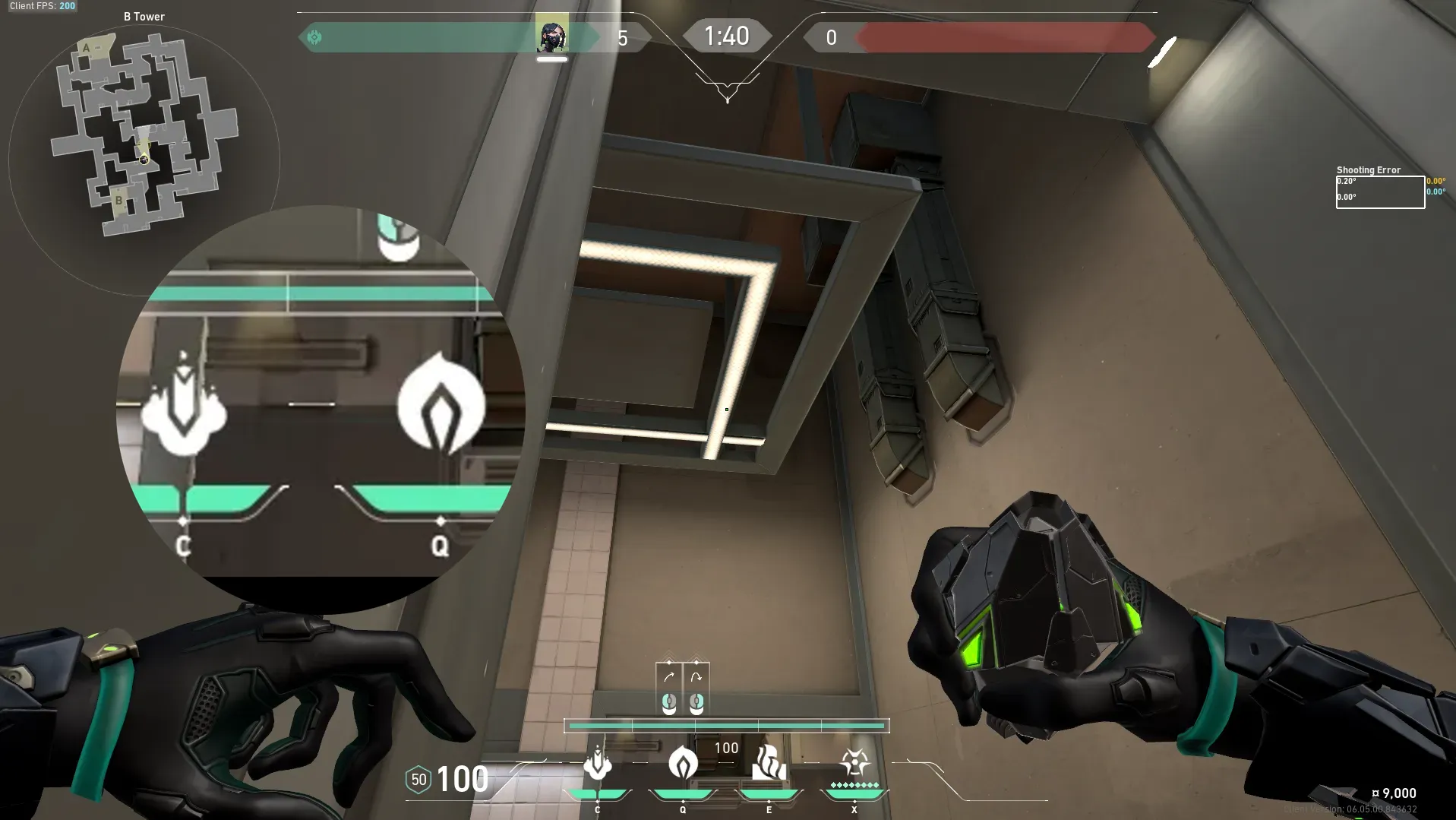 Viper Poison Cloud on Split Defense Mid — step 4 of 6: Aim — line up the shot