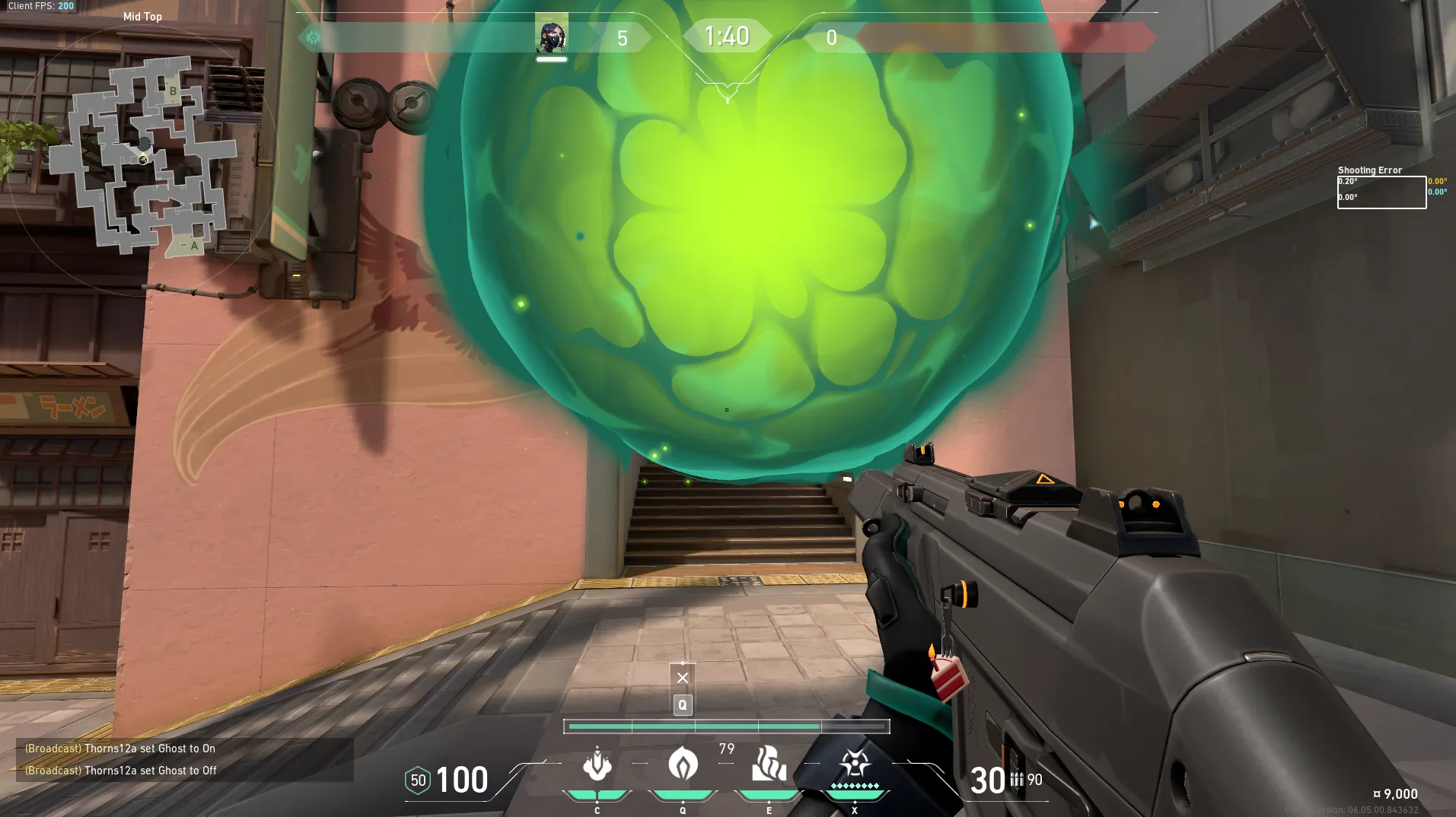 Viper Poison Cloud on Split Defense Mid — step 5 of 6: Aim — line up the shot