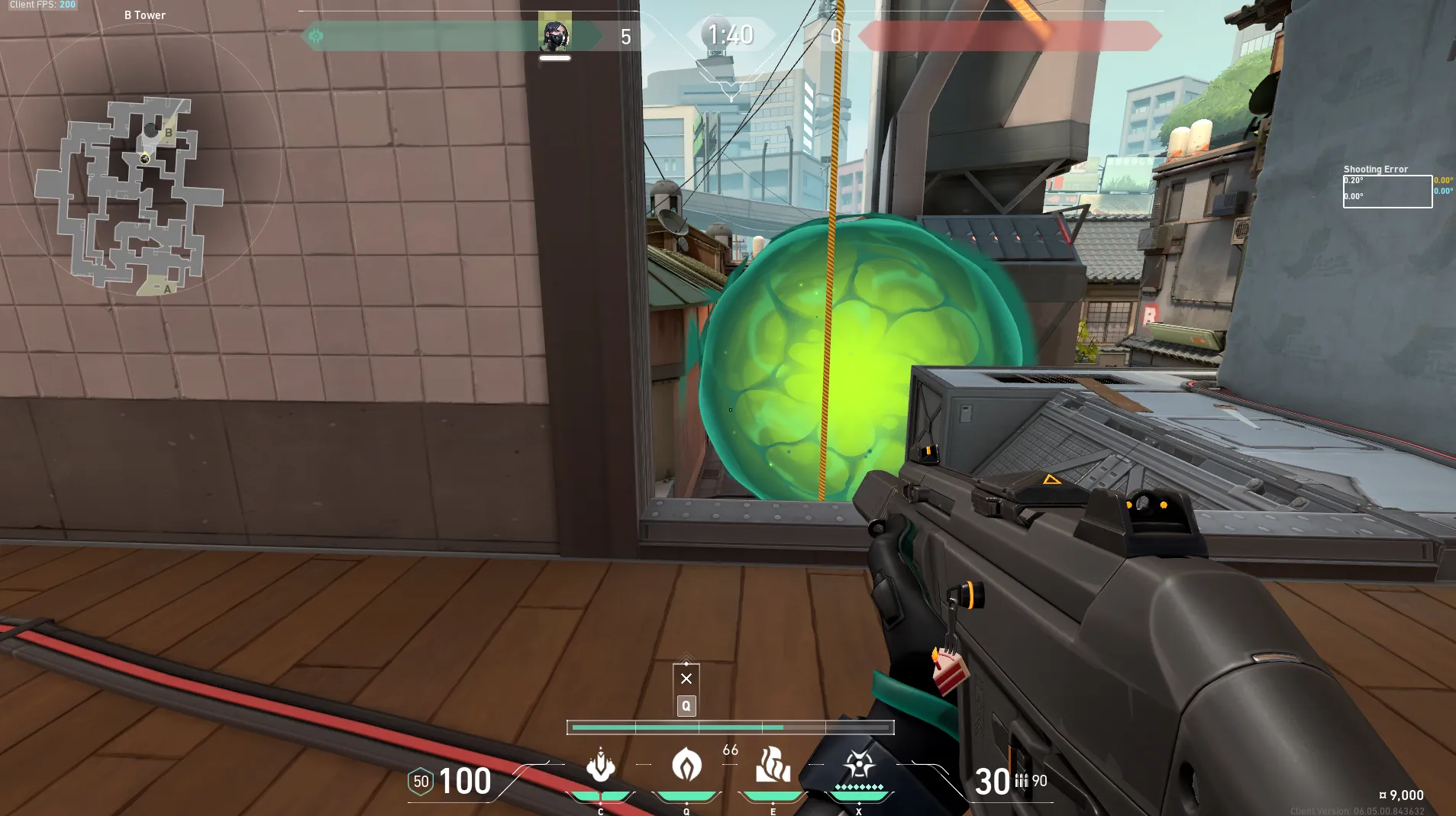 Viper Poison Cloud on Split Attack Site B — step 3 of 4: Aim — line up the shot
