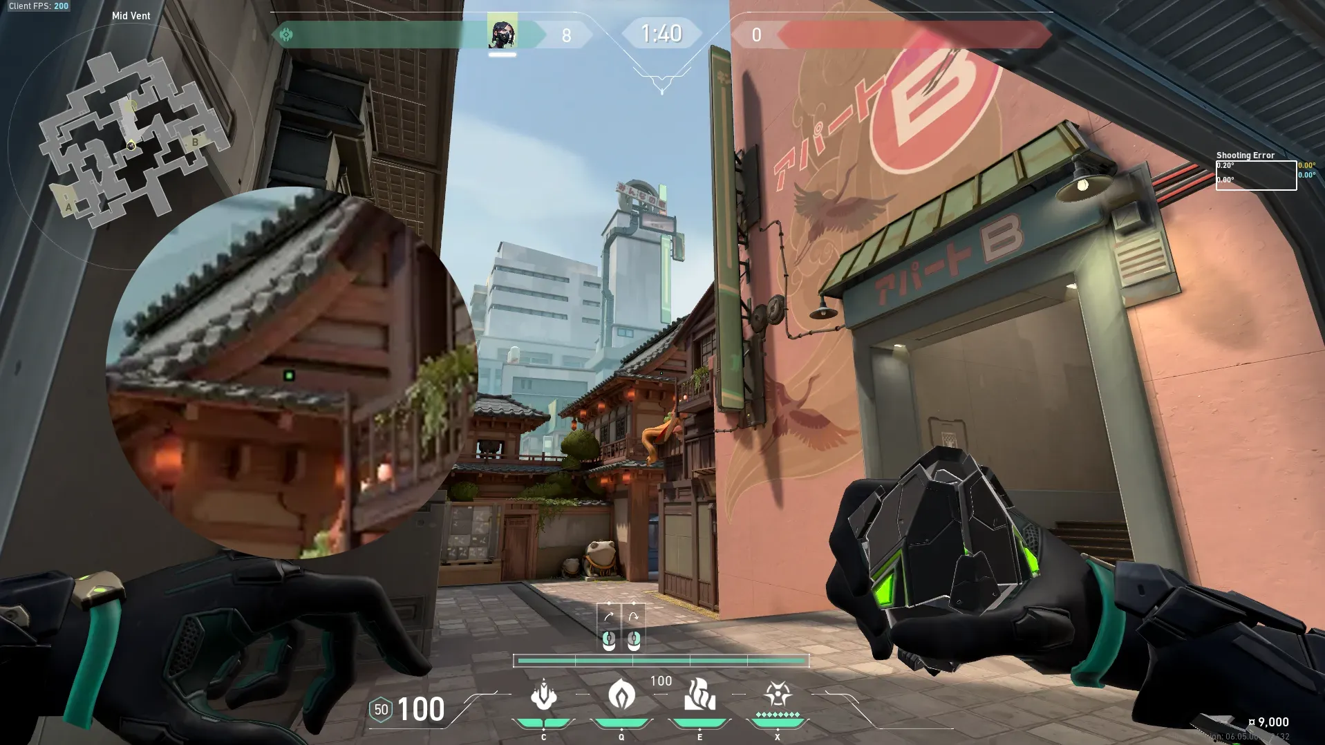 Viper Poison Cloud on Split Defense Mid — step 3 of 5: Aim — line up the shot