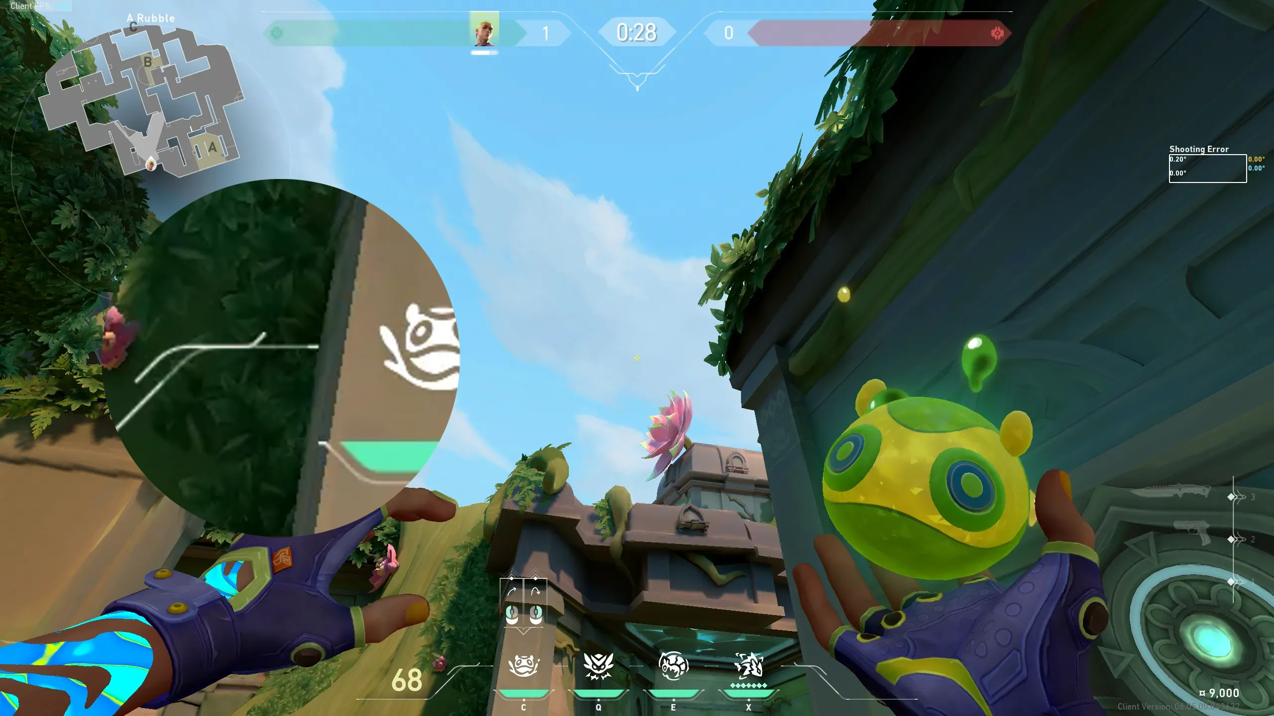 Gekko Mosh Pit on Lotus Attack Site B — step 2 of 3: Aim — line up the shot