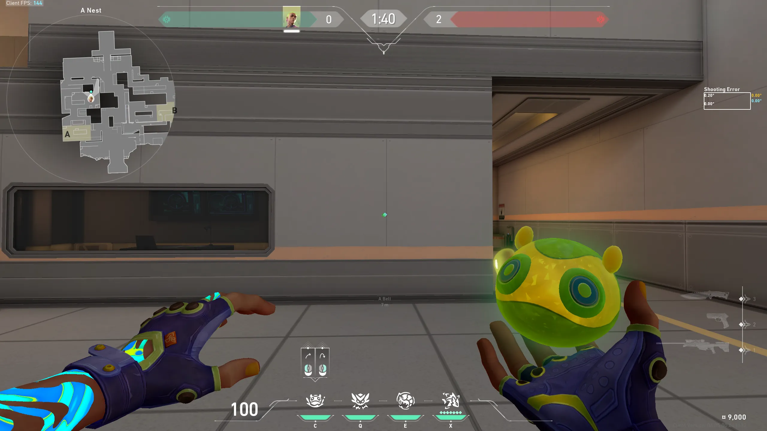 Gekko Mosh Pit on Icebox Attack Site A — step 1 of 4: Position — where to stand