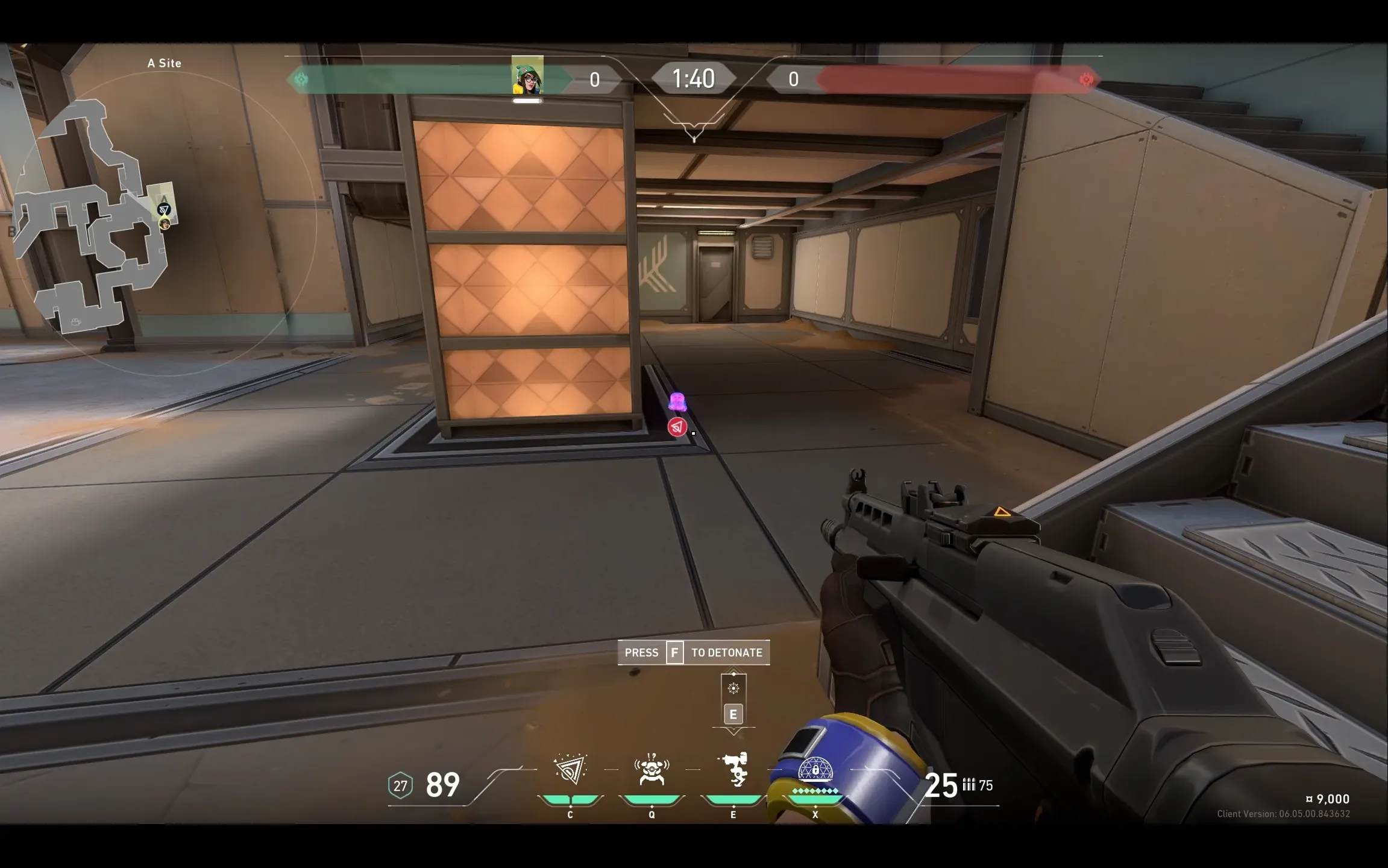 Killjoy Nanoswarm on Fracture Attack Site A — step 3 of 4: Aim — line up the shot