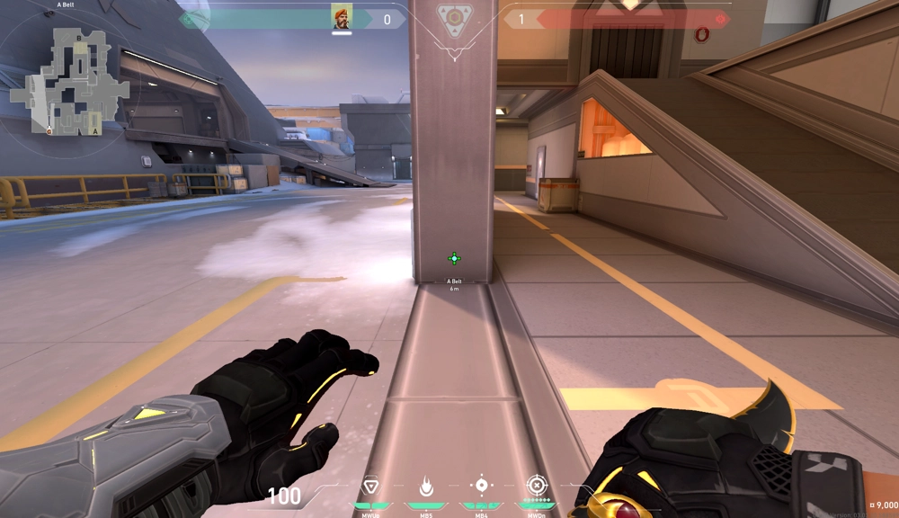 Brimstone Incendiary on Icebox Attack Site A — step 1 of 3: Position — where to stand