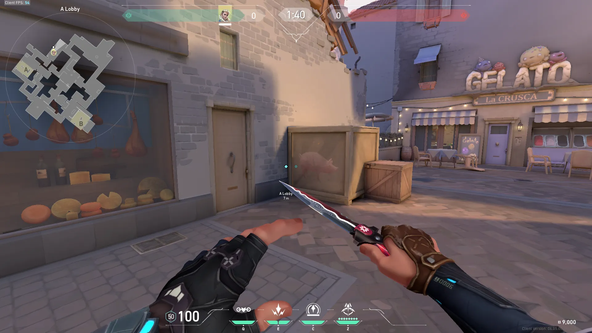 Sova Recon Bolt on Ascent Attack Site A — step 1 of 3: Position — where to stand
