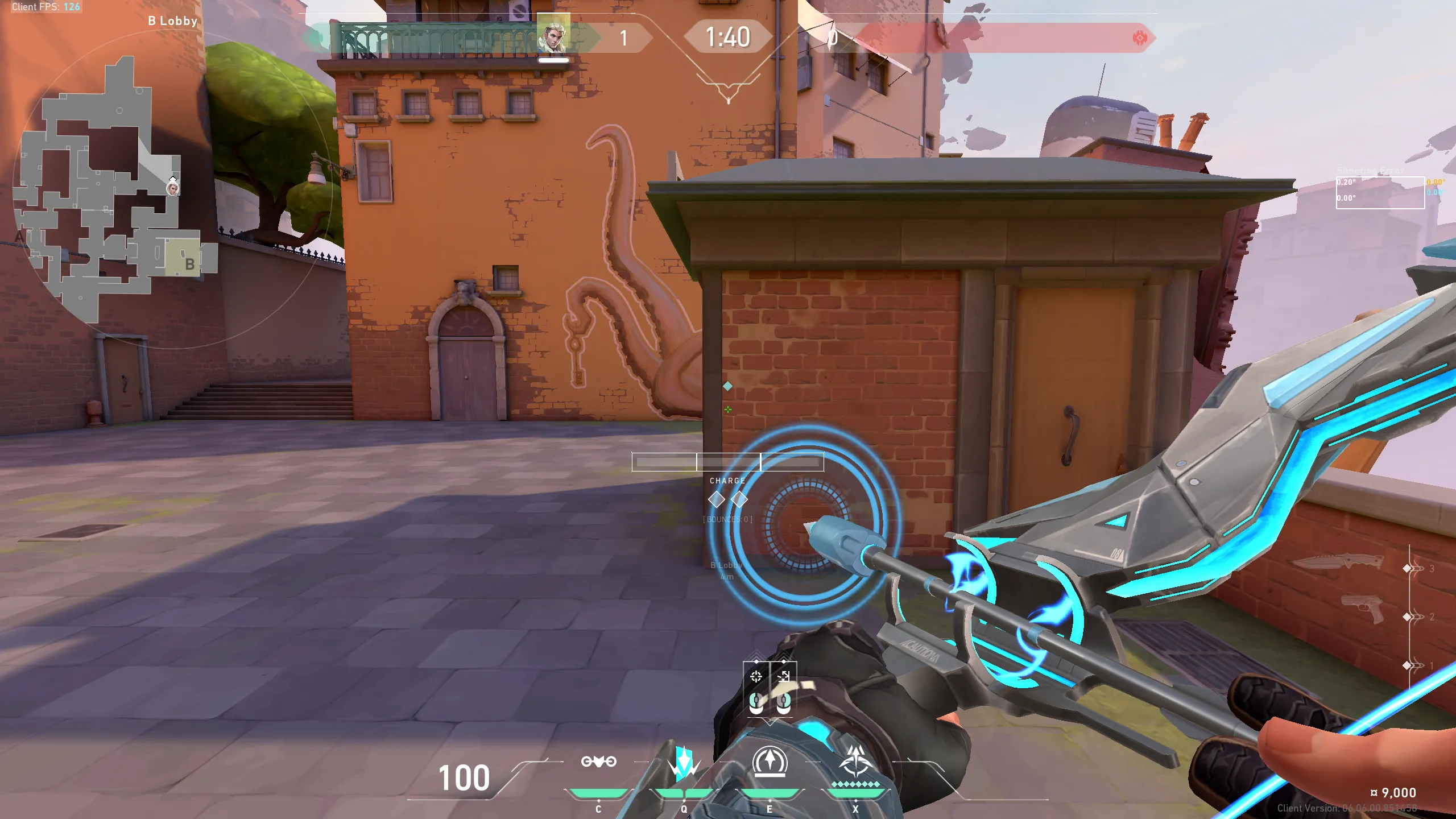 Sova Recon Bolt on Ascent Attack Site B — step 1 of 3: Position — where to stand