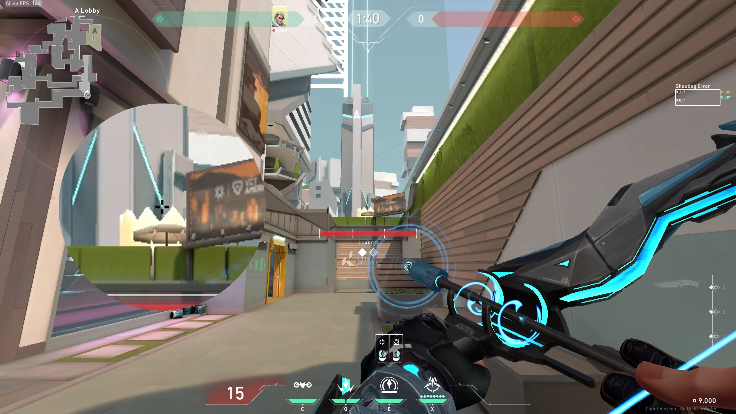 Sova Recon Bolt on Split Attack Site A — step 2 of 3: Aim — line up the shot