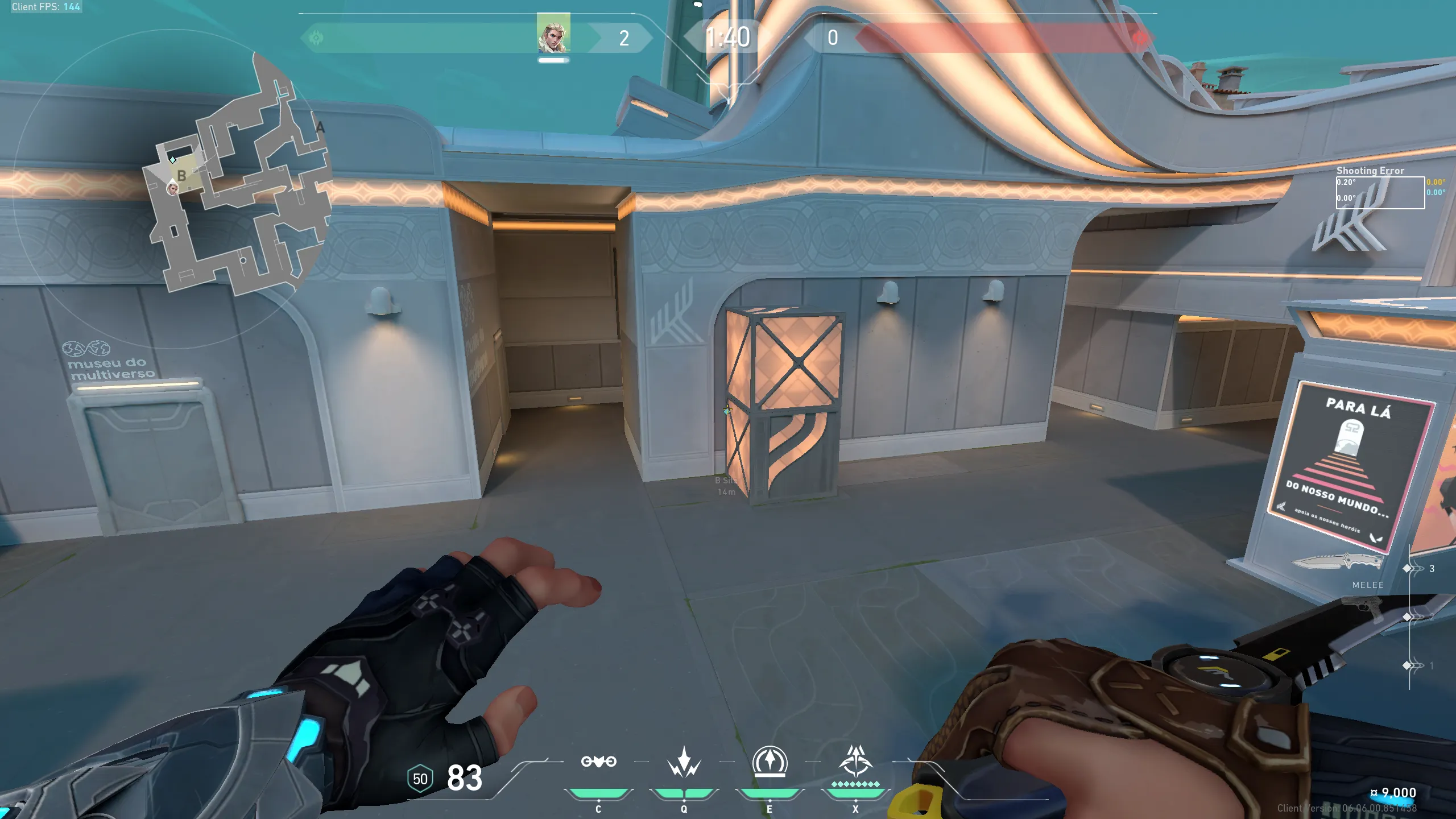 Sova Recon Bolt on Pearl Defense Site B — step 1 of 3: Position — where to stand