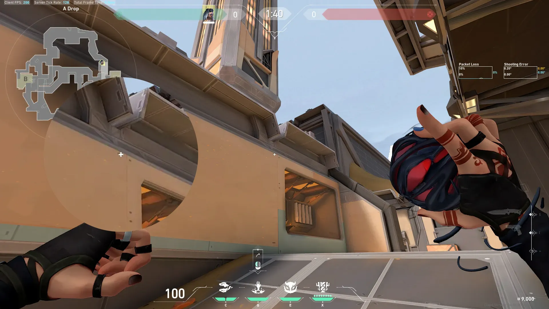 Fade Seize on Fracture Defense Site A — step 2 of 3: Aim — line up the shot