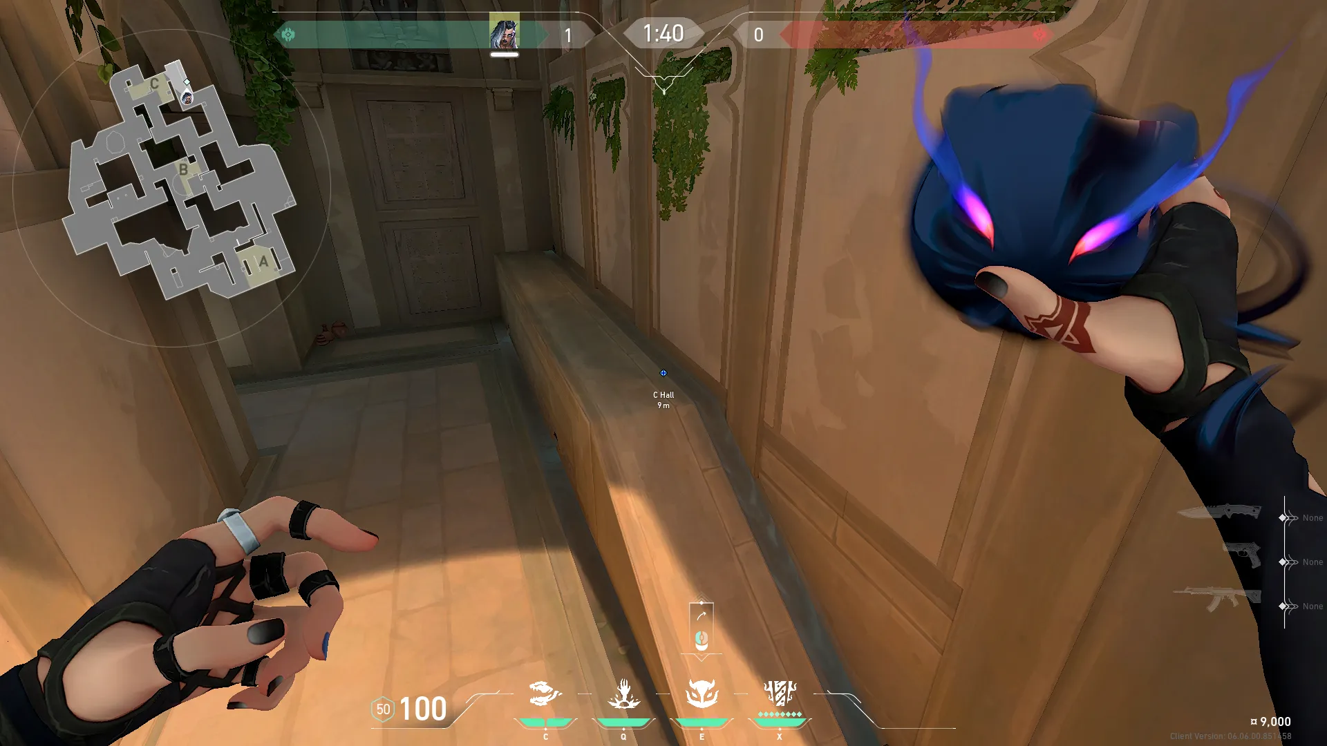 Fade Haunt on Lotus Defense Site C — step 1 of 3: Position — where to stand
