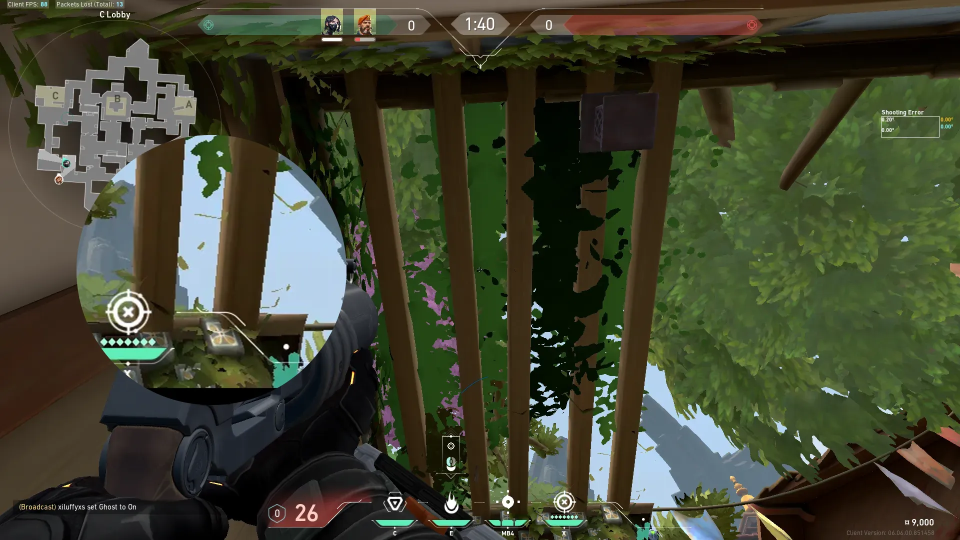 Brimstone Incendiary on Haven Attack Site C — step 2 of 3: Aim — line up the shot