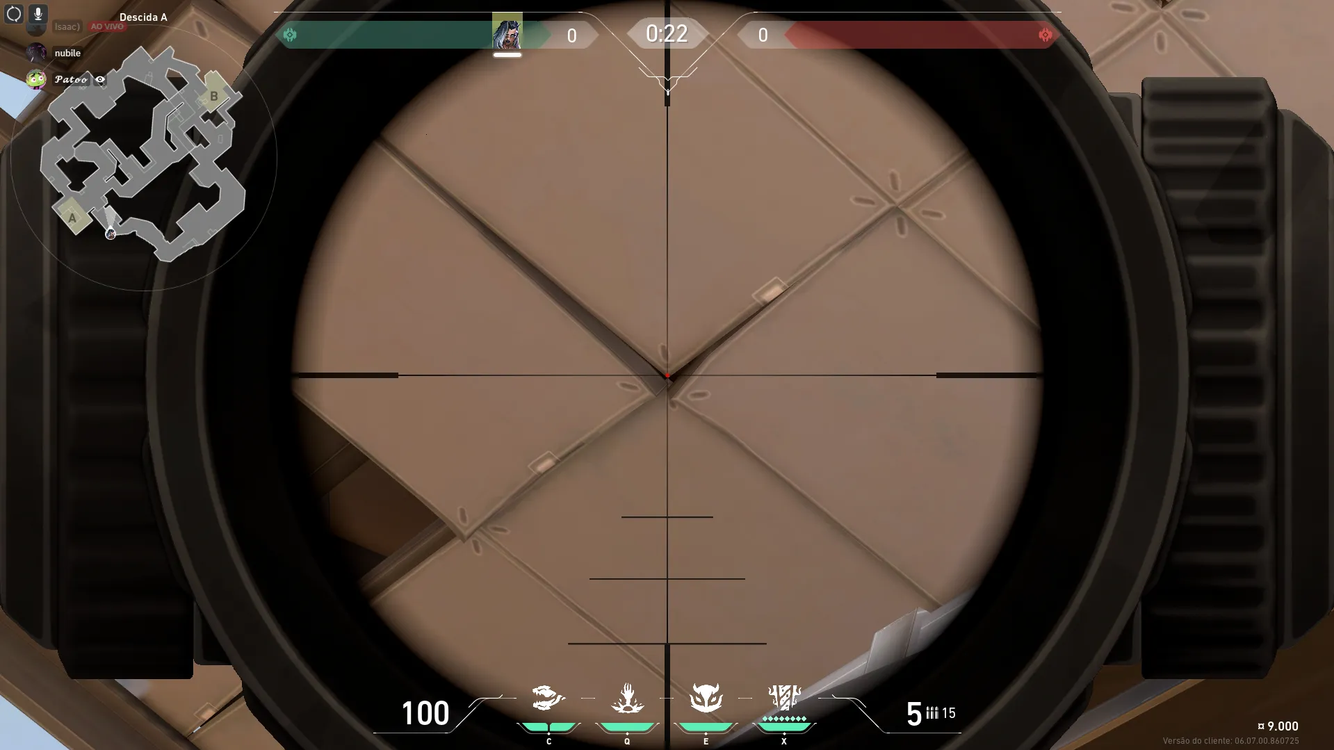 Fade Haunt on Fracture Defense Mid — step 2 of 4: Aim — line up the shot