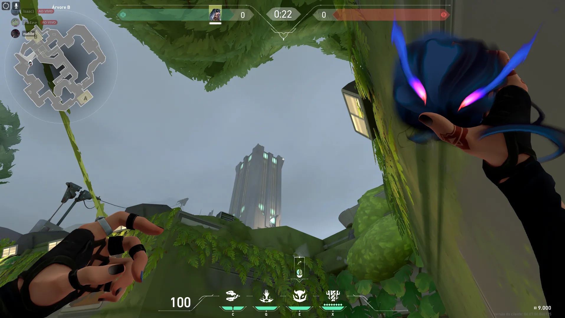 Fade Haunt on Fracture Attack Site B — step 2 of 3: Aim — line up the shot