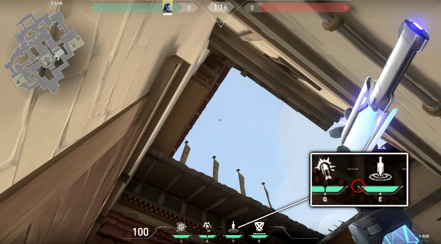 KAY/O Zero_Point on Haven Defense Site C — step 2 of 3: Aim — line up the shot
