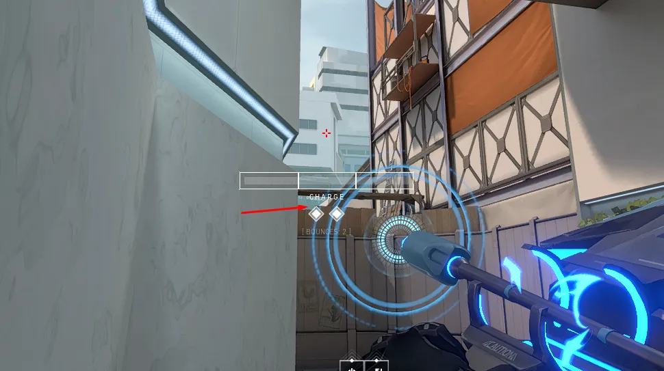 Sova Recon Bolt on Split Attack Site B — step 2 of 3: Aim — line up the shot