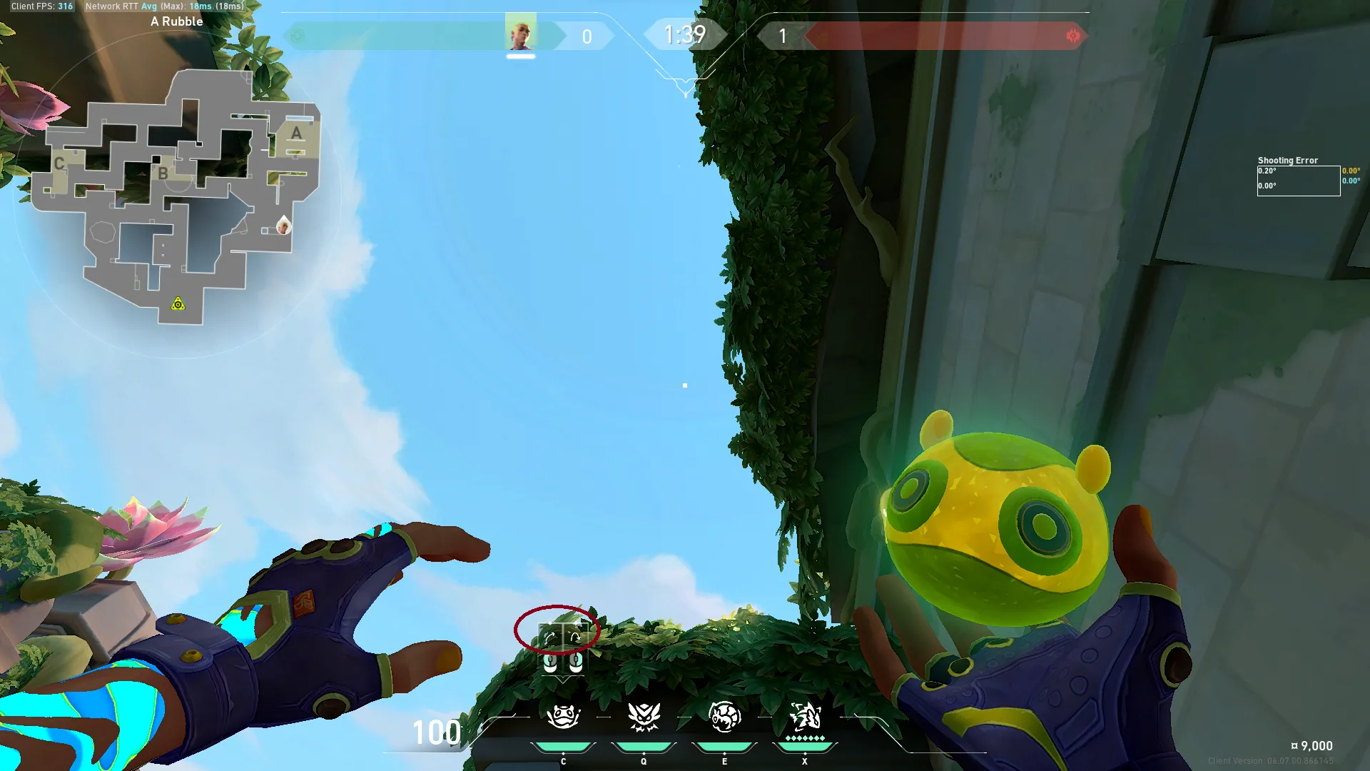 Gekko Mosh Pit on Lotus Attack Site A — step 3 of 4: Aim — line up the shot