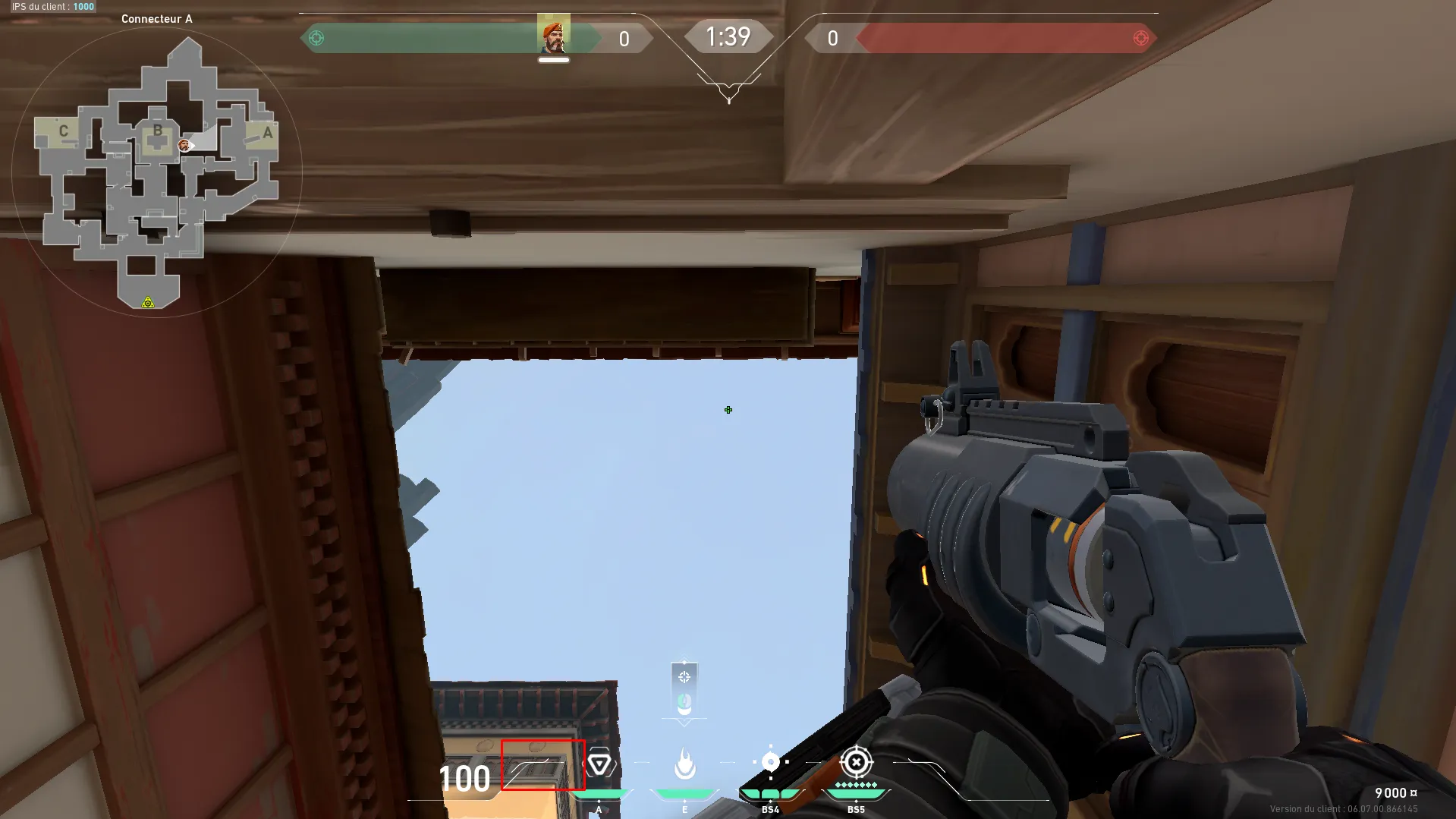 Brimstone Incendiary on Haven Defense Site A — step 2 of 3: Aim — line up the shot