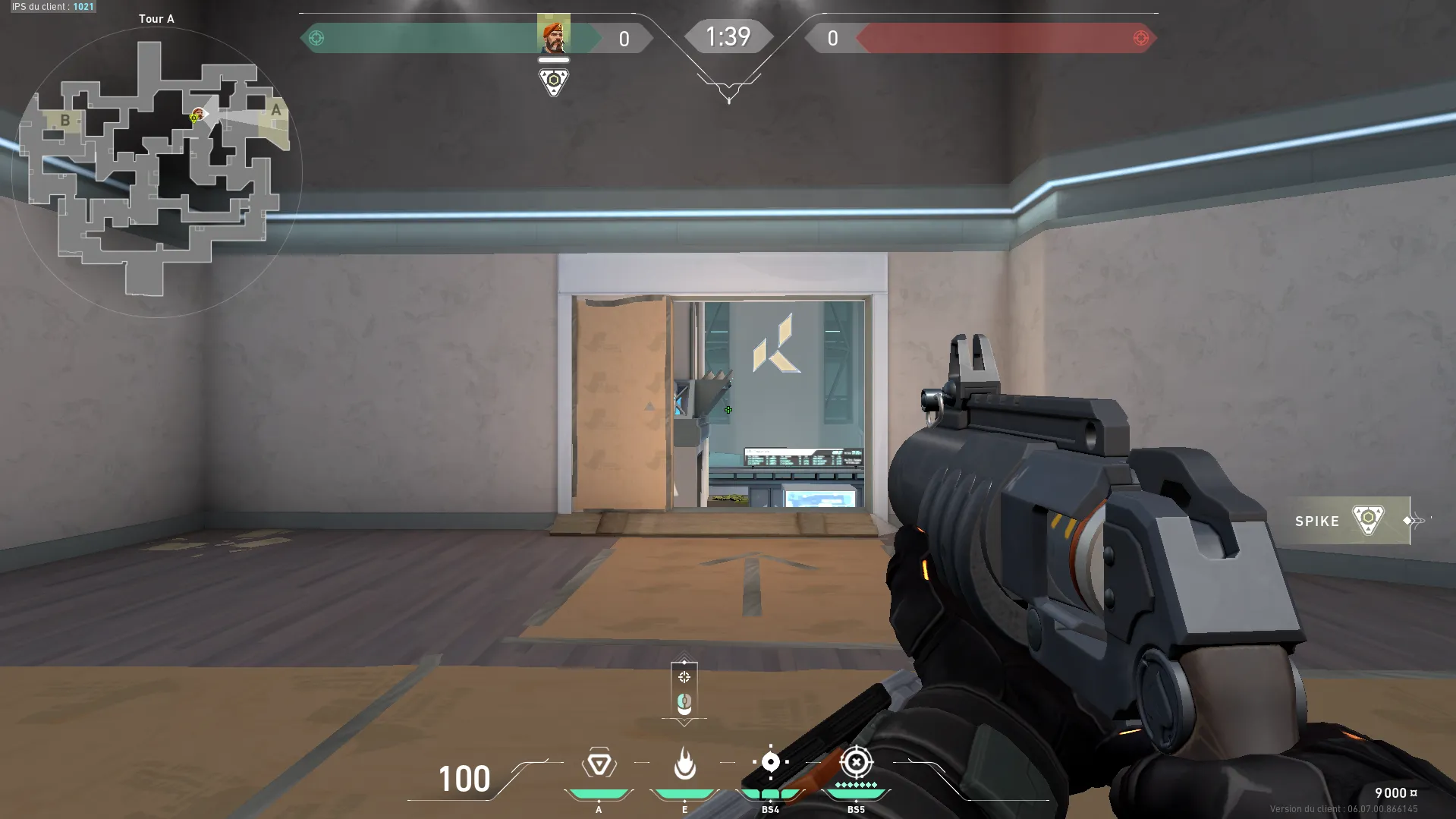 Brimstone Incendiary on Split Defense Site A — step 2 of 3: Aim — line up the shot
